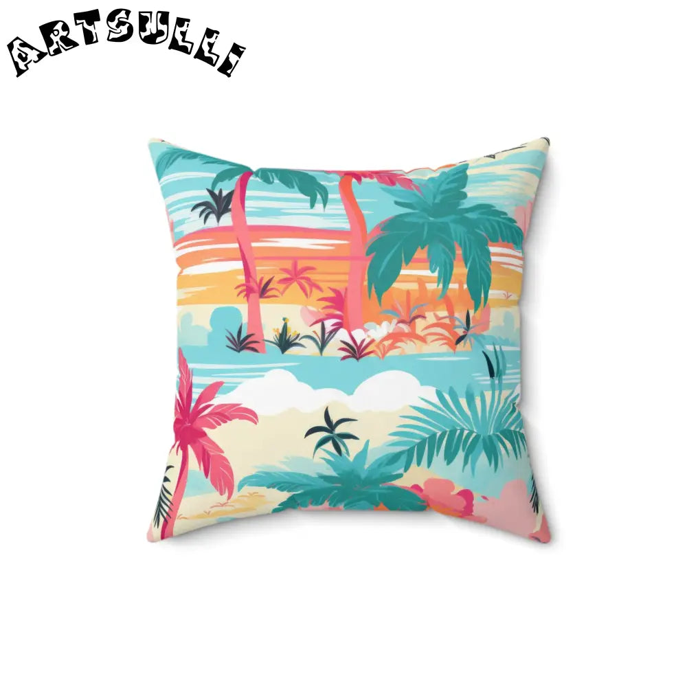 JAKKOUTTHEBXX Tropical Palm Beach Paradise Multi-Color Spun