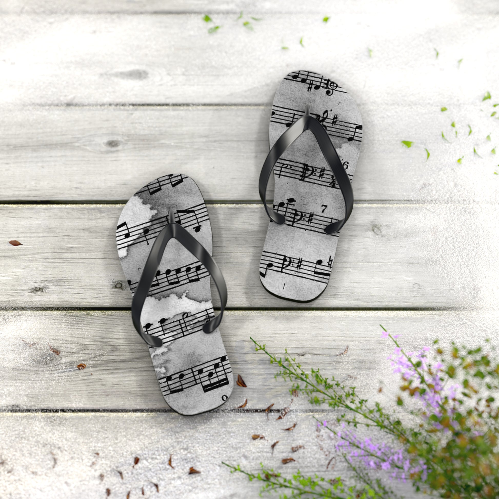 Drip Spill Type Beat Sheet Music Black Flip Flops, Artsulli - Art is Long, Life is Short, Shoes, , , , , , , 