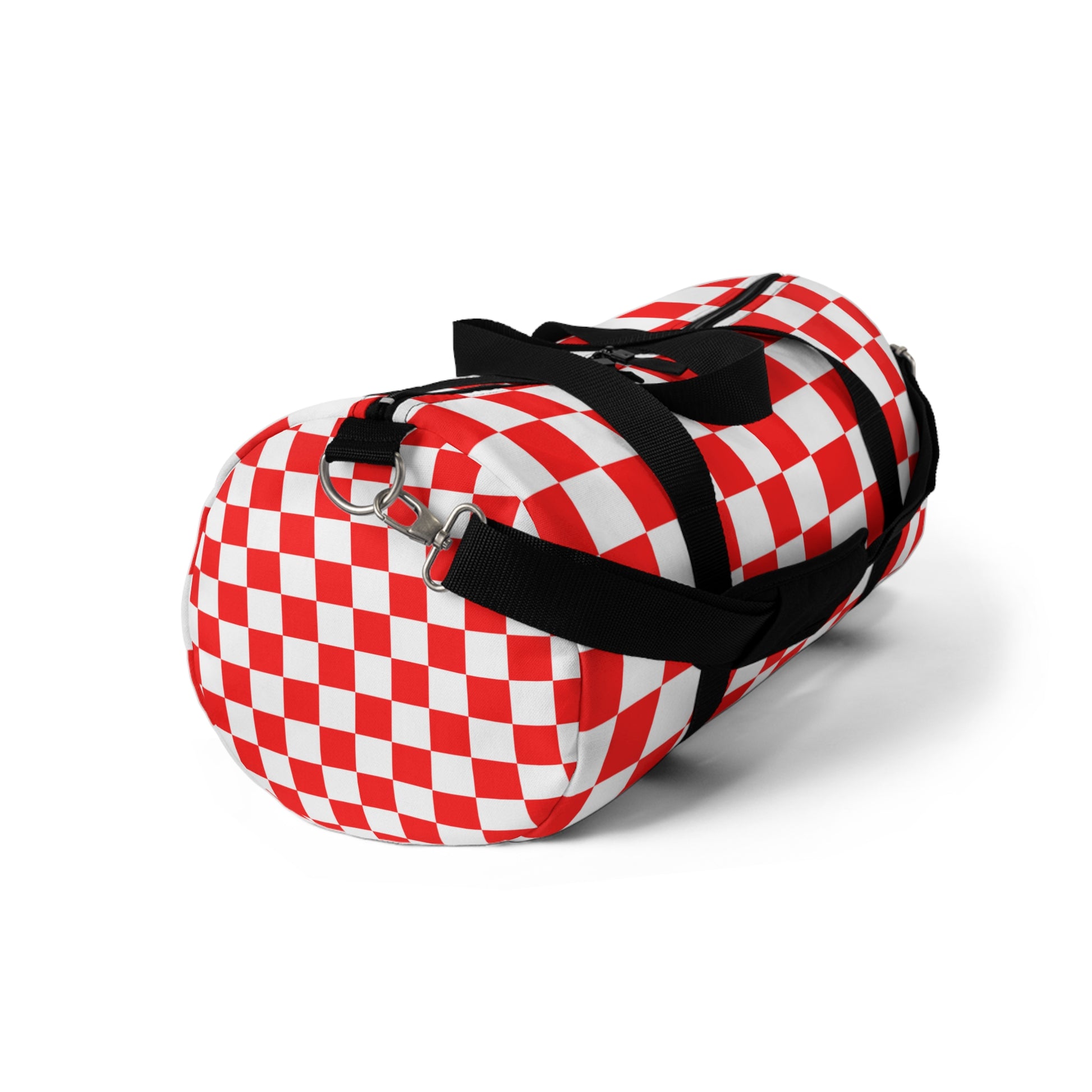 Checkerboard Red and White Duffel Bag, Artsulli - Art is Long, Life is Short, Bags, , , , , , , 