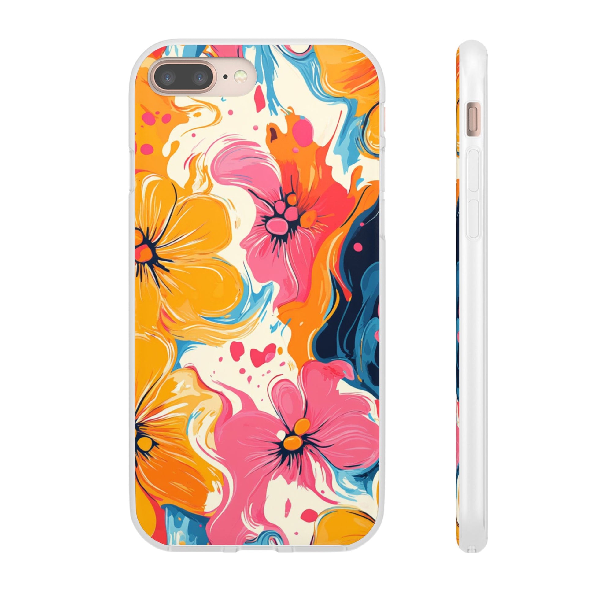Vibrant Abstract Floral Flexi Case, Artsulli - Art is Long, Life is Short, Phone Case, Size, iPhone 8 Plus with gift packaging, , , , , 31108320918687783837