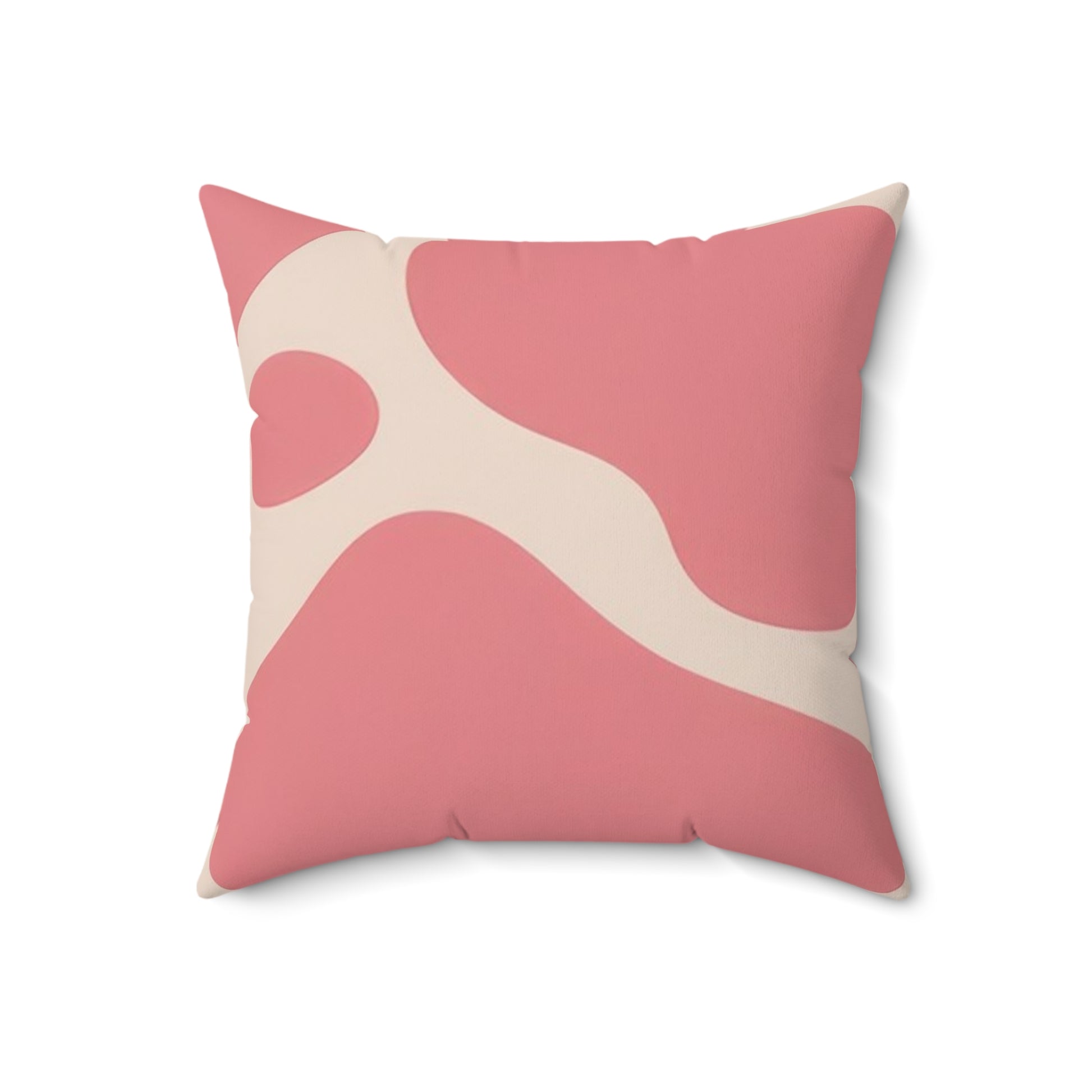 Pink and White Animal Print Spun Polyester Square Pillow, Artsulli - Art is Long, Life is Short, Home Decor, Size, 18" × 18", , , , , 19391784497676224675