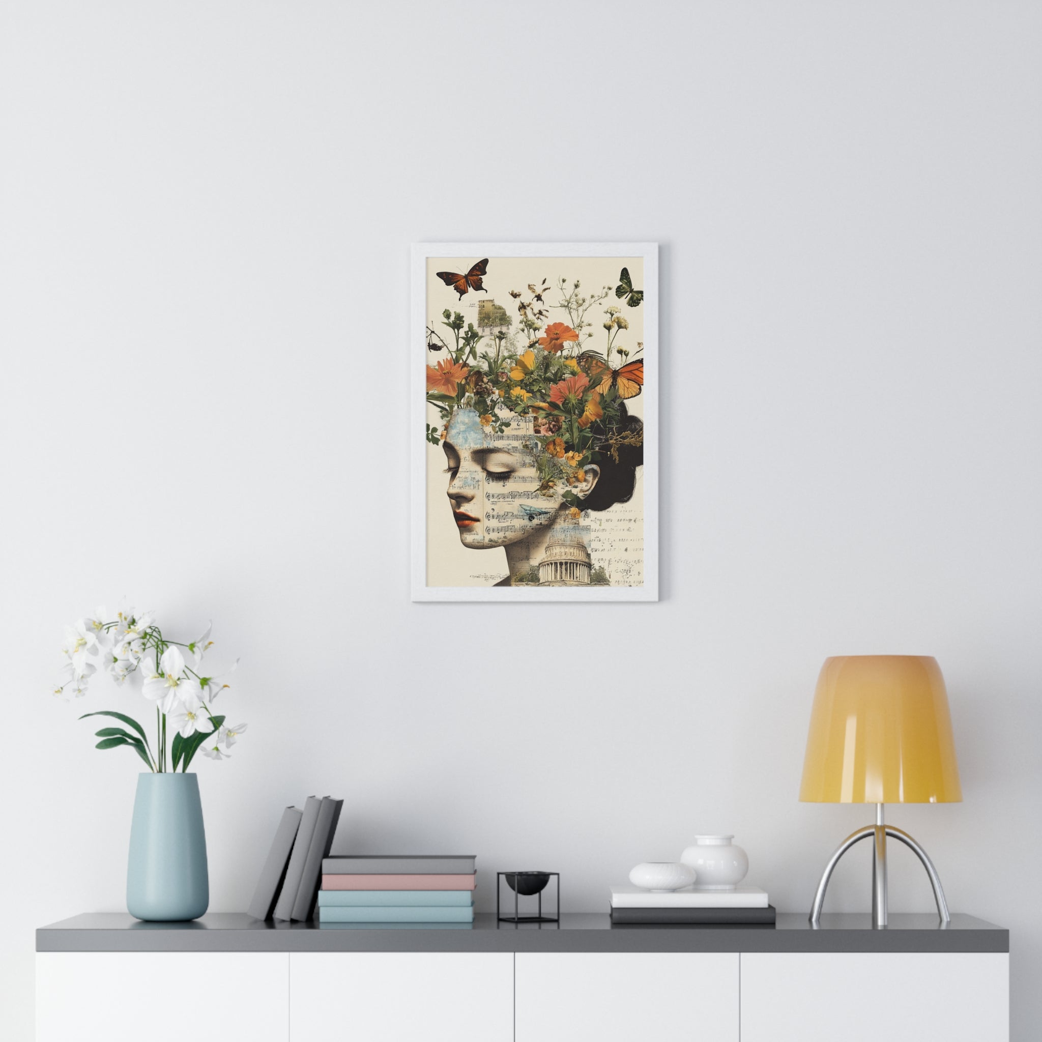 Retro Blooming Type Beat Vertical Framed Poster, Artsulli - Art is Long, Life is Short, Poster, , , , , , , 