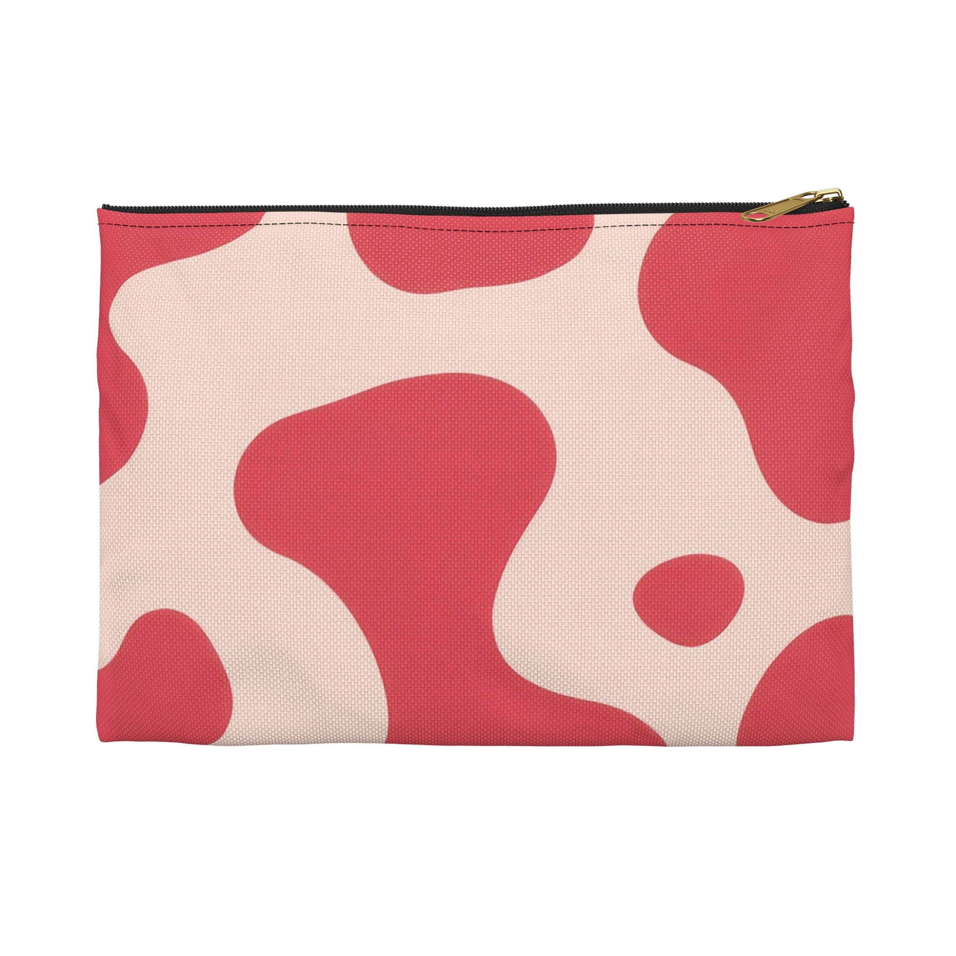 Red Jungle Cow Accessory Pouch, Artsulli - Art is Long, Life is Short, Bags, Size, Small, Color, Black zipper, , , 15466898768806741962