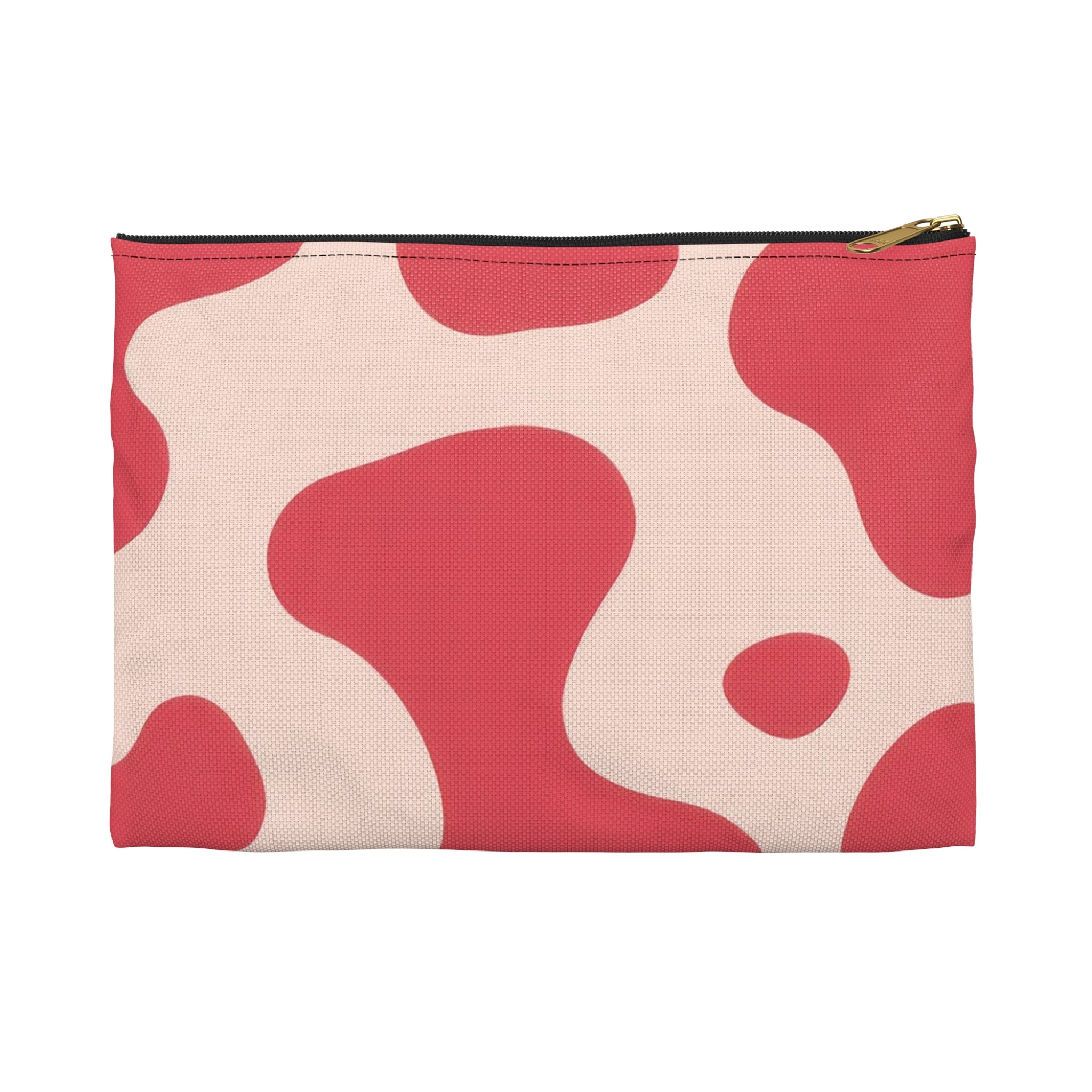 Red Jungle Cow Accessory Pouch, Artsulli - Art is Long, Life is Short, Bags, Size, Small, Color, Black zipper, , , 15466898768806741962