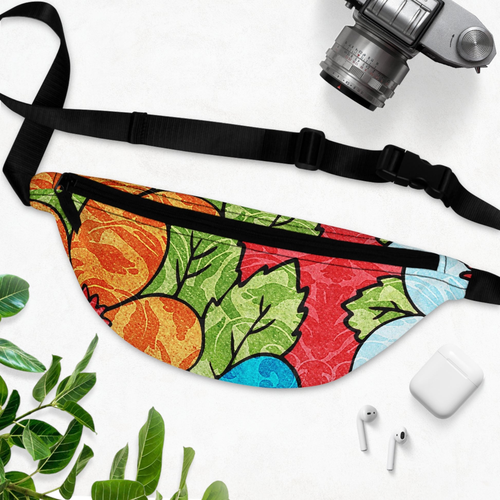 Groovy Red Floral Kl Fanny Pack, Artsulli - Art is Long, Life is Short, Bags, , , , , , , 
