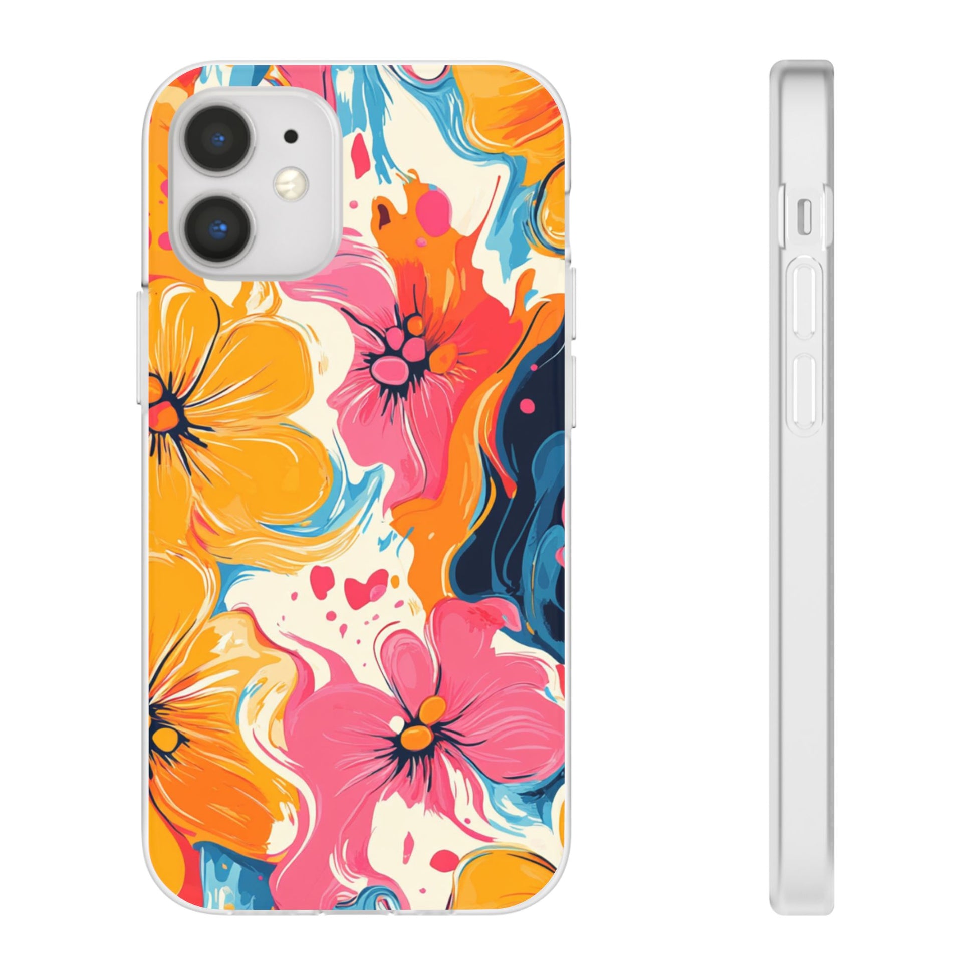 Vibrant Abstract Floral Flexi Case, Artsulli - Art is Long, Life is Short, Phone Case, Size, iPhone 12 Mini, , , , , 66127940143391199735