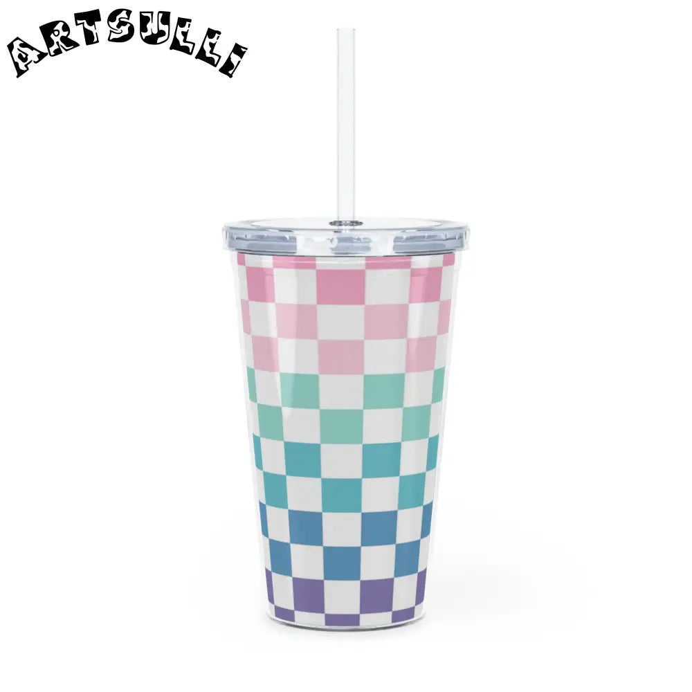 JAKKOUTTHEBXX Vaporwave Rainbow Checkerboard Multi-Color Plastic