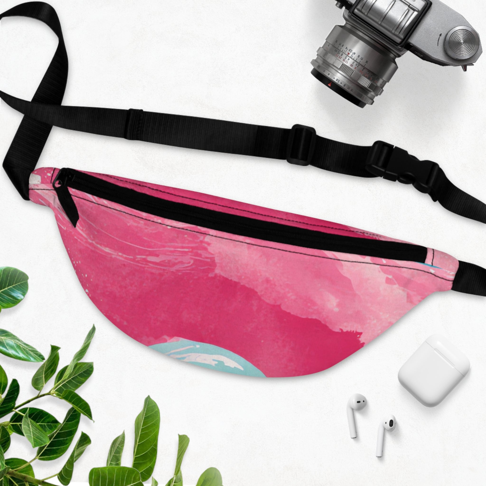 The Great Pastelwave Pink and Blue Fanny Pack, Artsulli - Art is Long, Life is Short, Bags, , , , , , , 