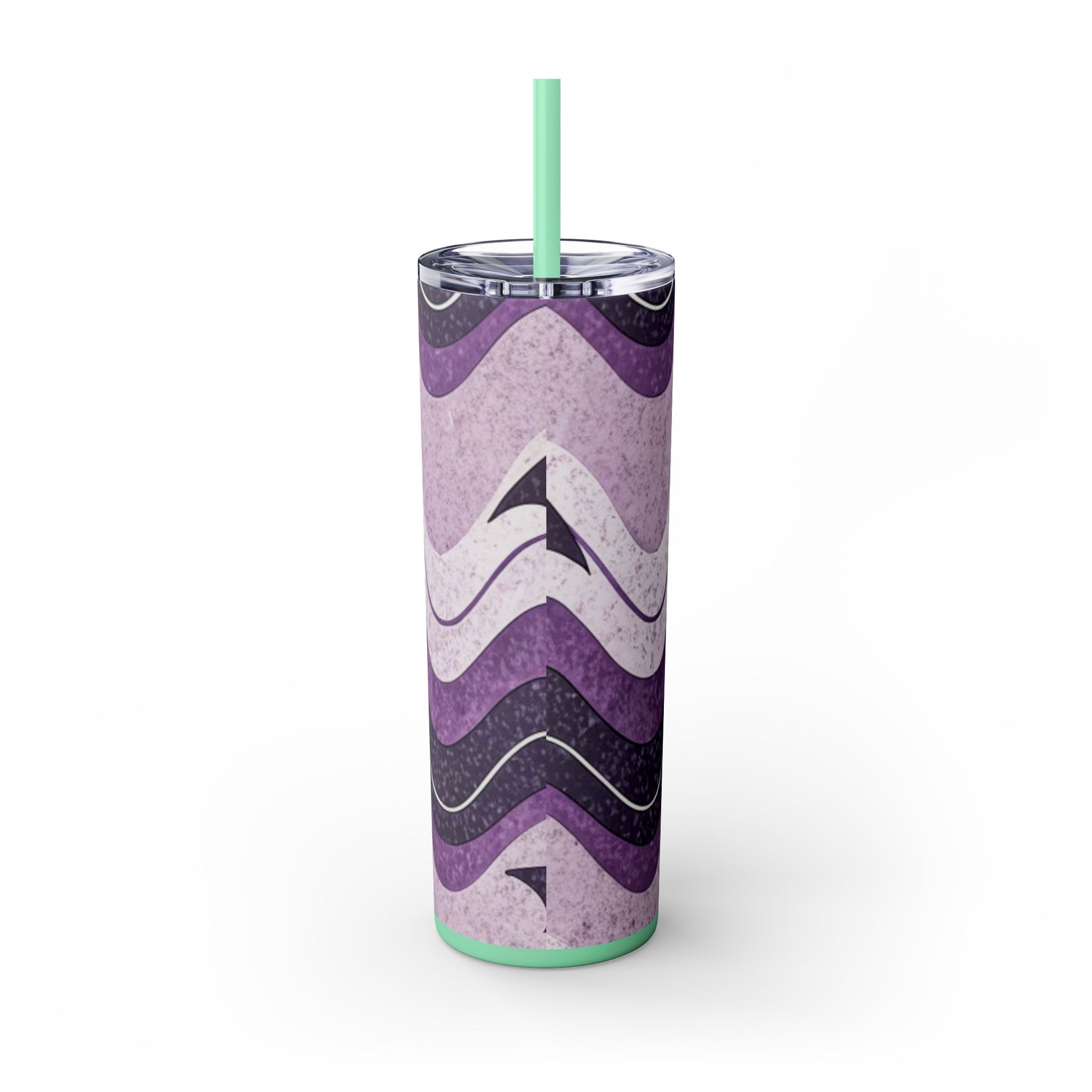 Bat Wave Skinny Tumbler with Straw, 20oz, Artsulli - Art is Long, Life is Short, Mug, , , , , , , 