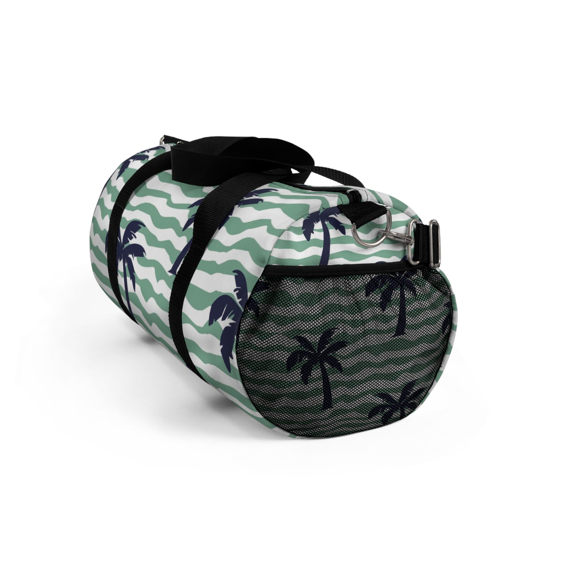 Wavy Stripes and Palm Trees Duffel Bag, Artsulli - Art is Long, Life is Short, Bags, , , , , , , 