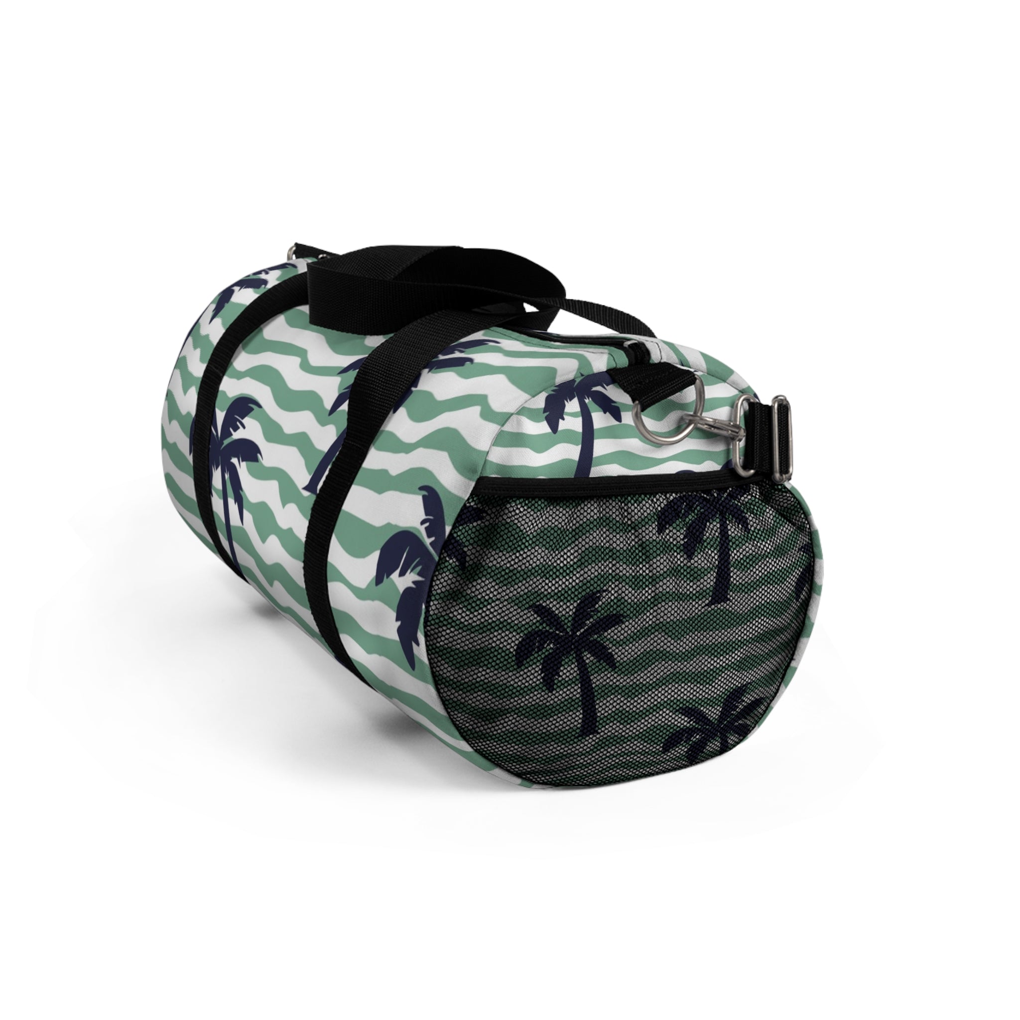 Wavy Stripes and Palm Trees Duffel Bag, Artsulli - Art is Long, Life is Short, Bags, , , , , , , 
