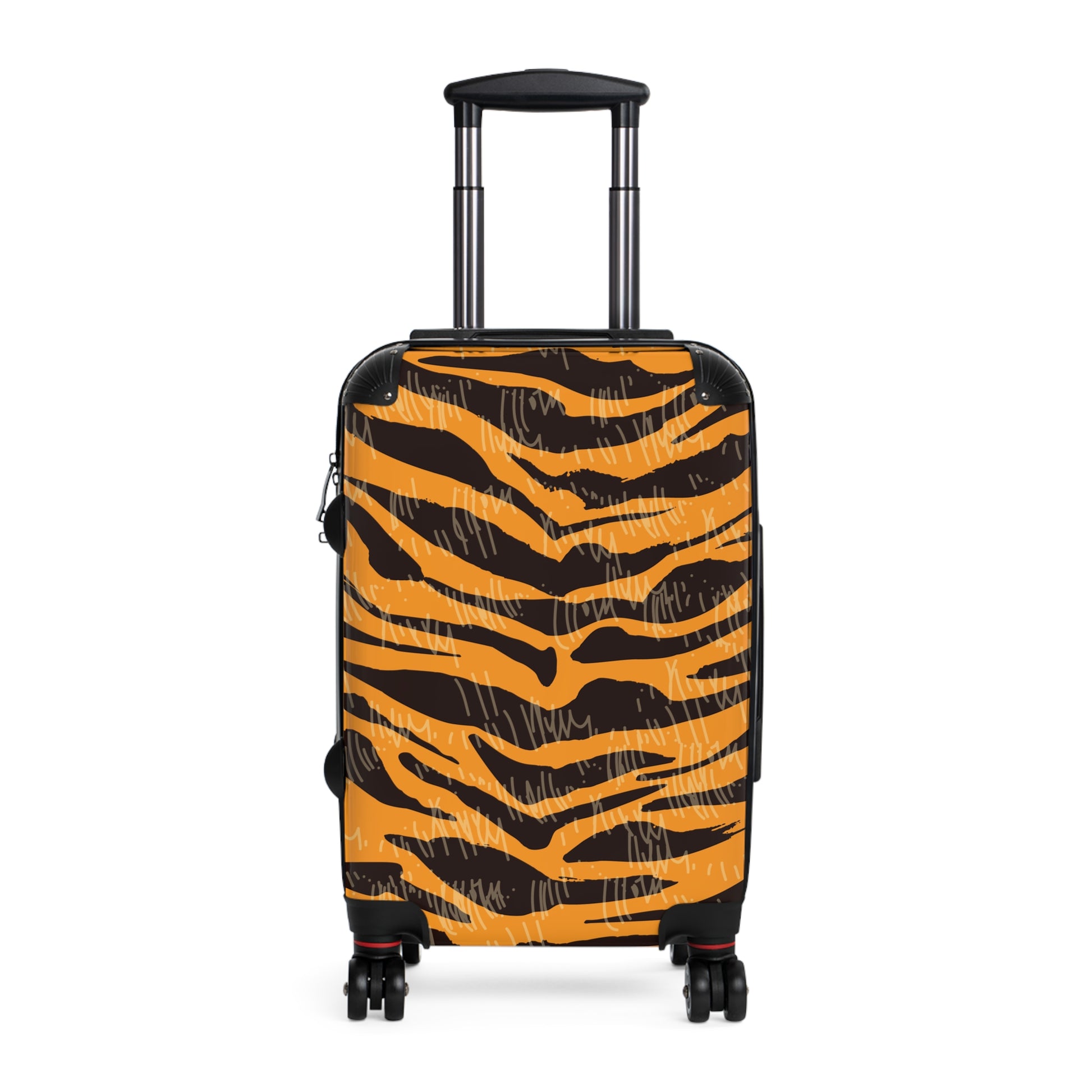 Tiger Scratches Orange & Black Suitcase, Artsulli - Art is Long, Life is Short, Bags, Size, Small, Color, Black, , , 13065162120510