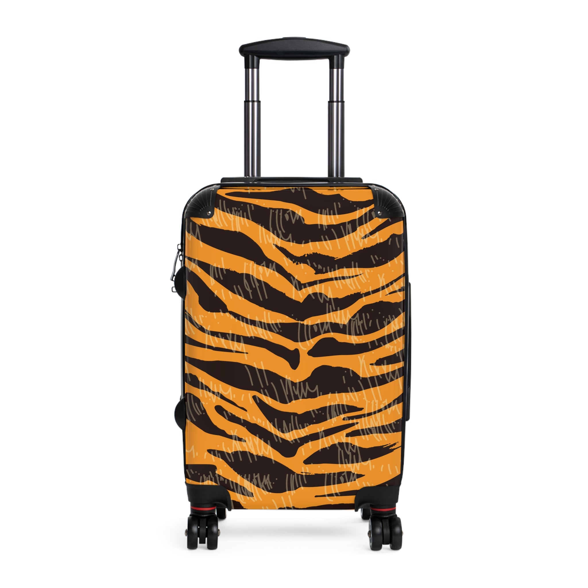 Tiger Scratches Orange & Black Suitcase, Artsulli - Art is Long, Life is Short, Bags, Size, Small, Color, Black, , , 13065162120510