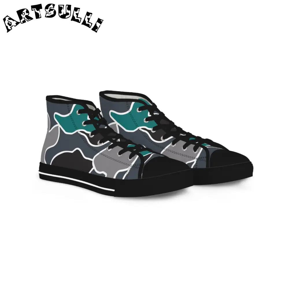JAKKOUTTHEBXX Surreal Camouflage Men’s High Top Sneakers