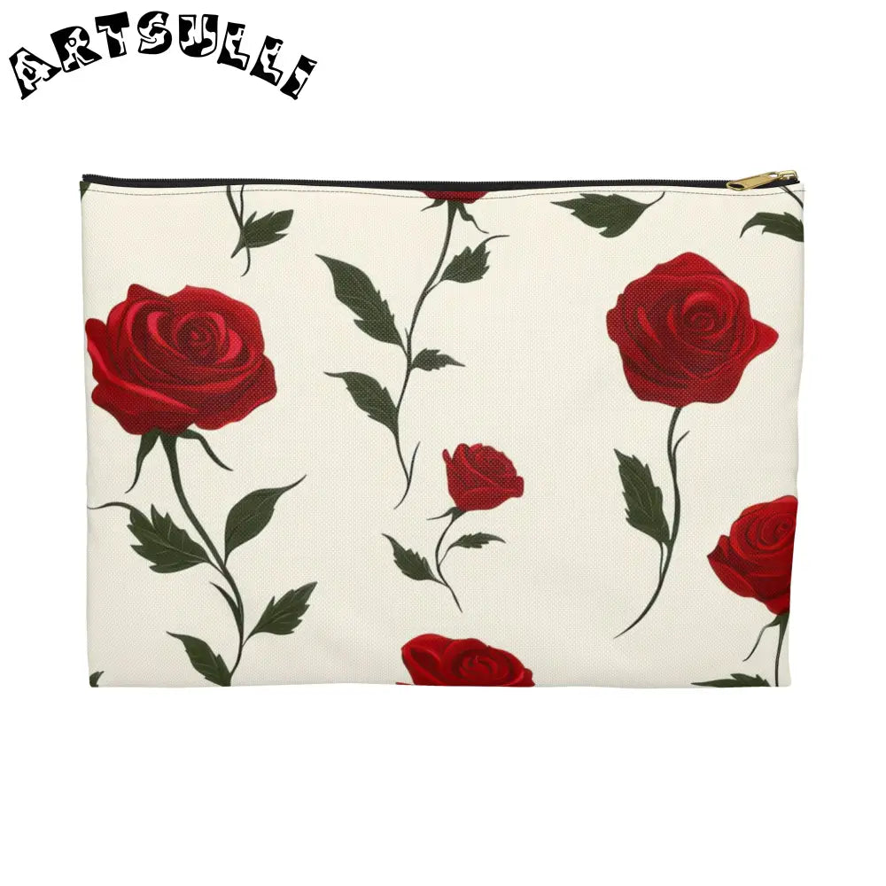 JAKKOUTTHEBXX Red Roses Accessory Pouch JAKKOUTTHEBXX Artsulli - Art