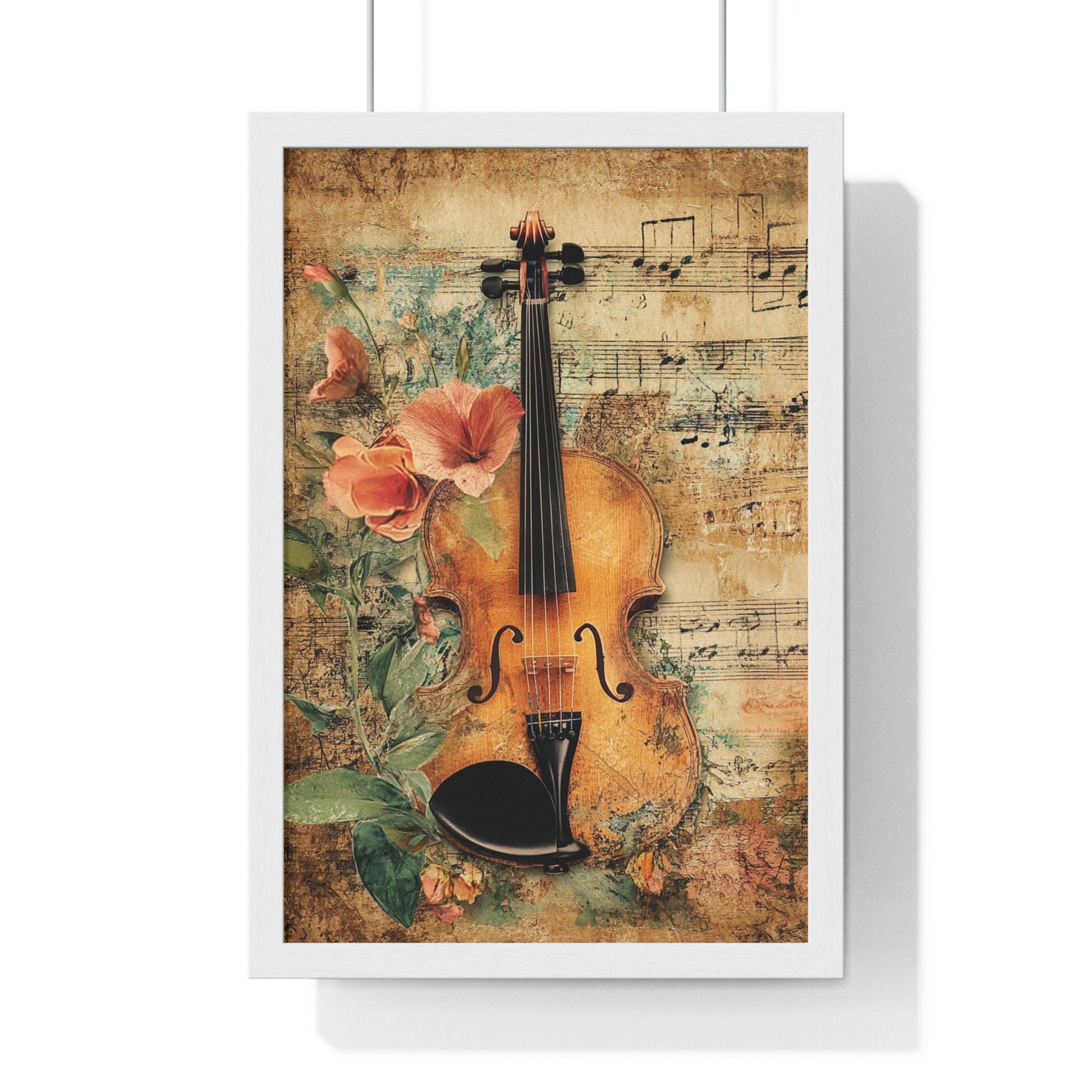 Violin Type Beat Art Vertical Framed Poster, Artsulli - Art is Long, Life is Short, Poster, Size, 12″ x 18″, Color, White, , , 16745741049377941101