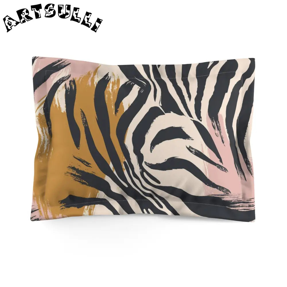 JAKKOUTTHEBXX Abstract Zebra Print Pillowcase Artistic Work