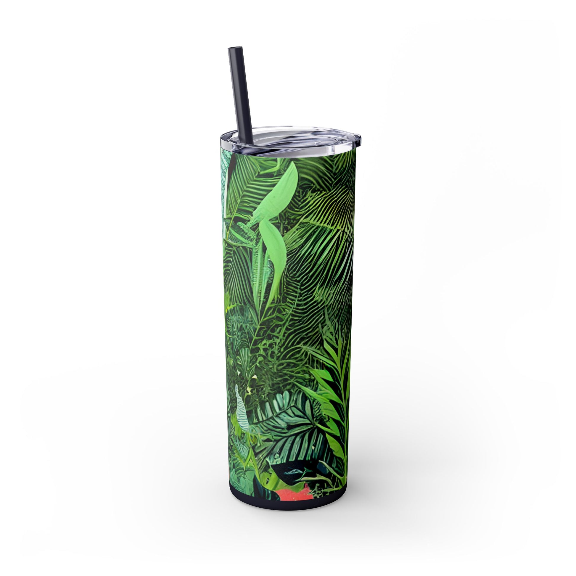 Jungle Zebra Art Skinny Tumbler with Straw, 20oz, Artsulli - Art is Long, Life is Short, Mug, , , , , , , 