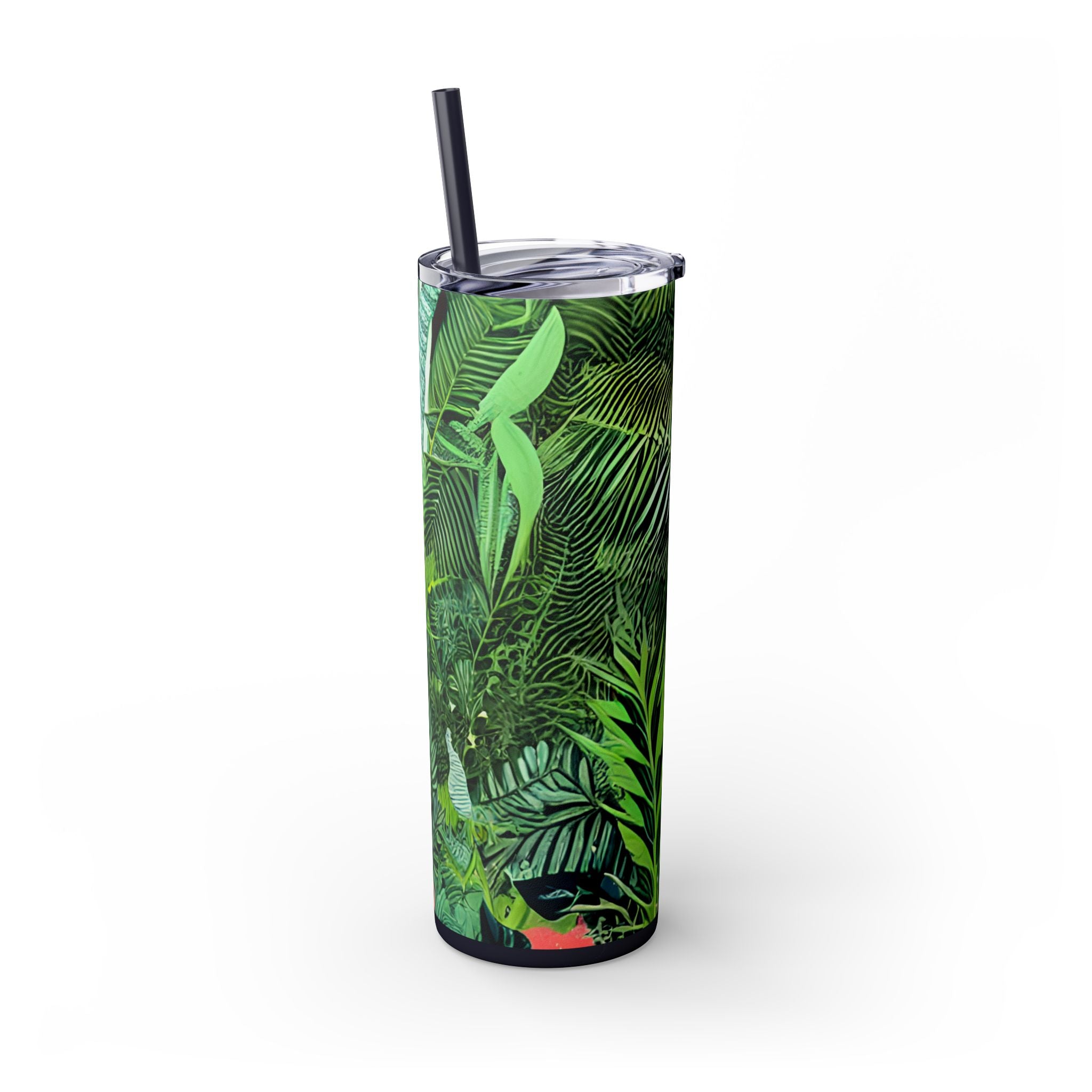 Jungle Zebra Art Skinny Tumbler with Straw, 20oz, Artsulli - Art is Long, Life is Short, Mug, , , , , , , 