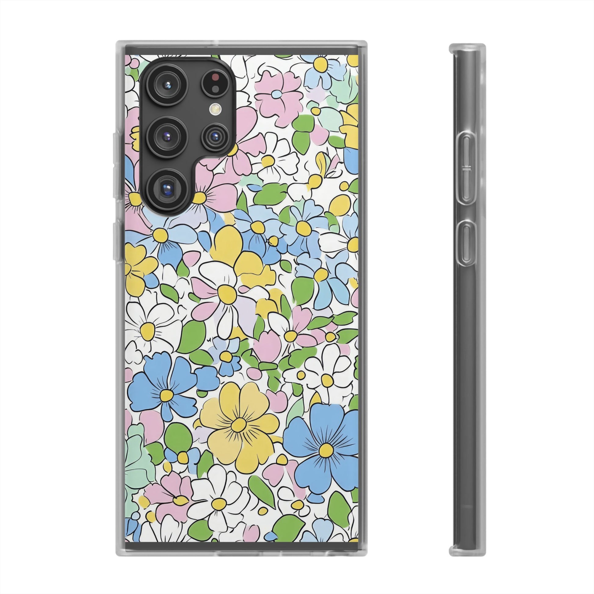 Colorful Floral Clear Flexi Case, Artsulli - Art is Long, Life is Short, Phone Case, Size, Samsung Galaxy S22 Ultra, , , , , 15265836086733859884