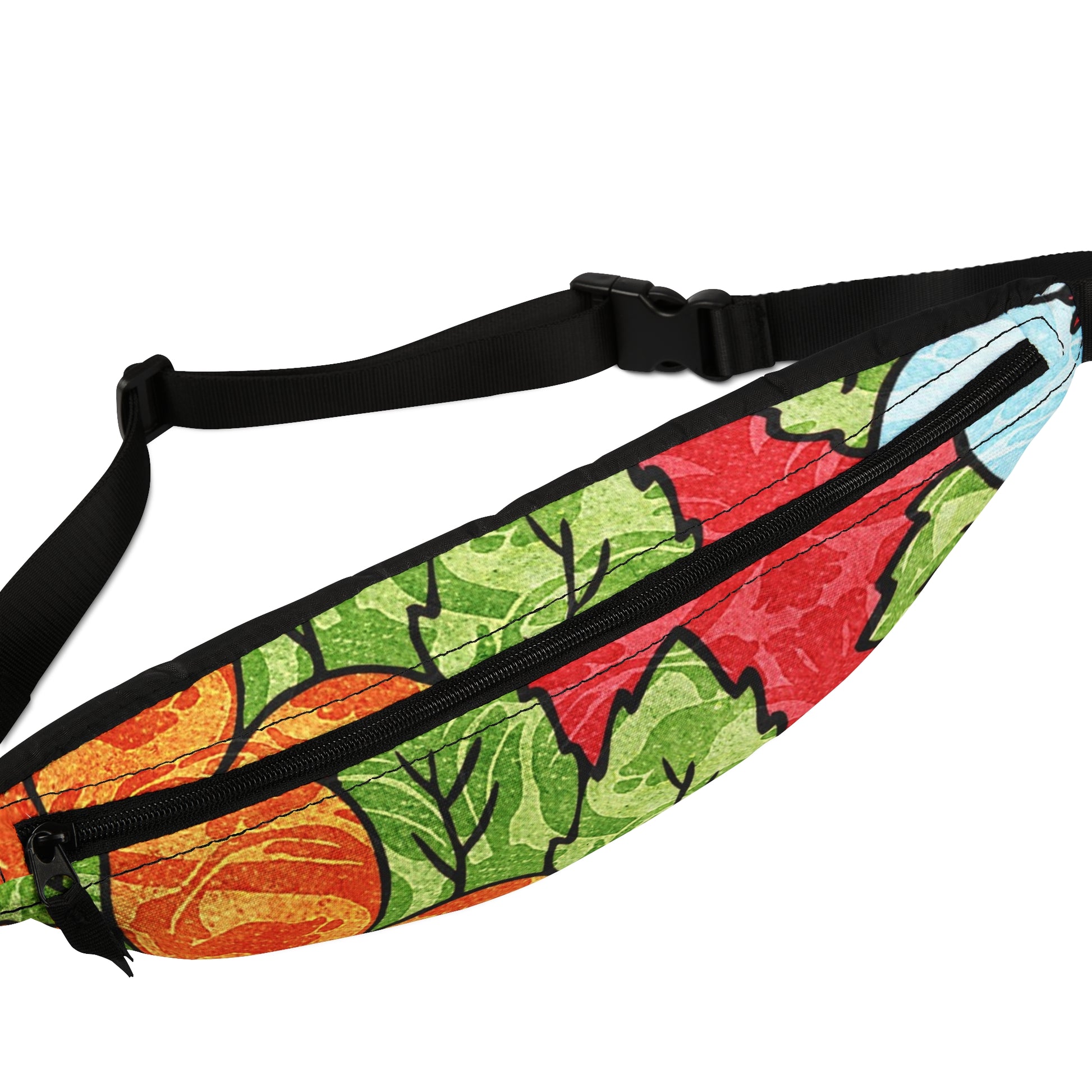 Groovy Red Floral Kl Fanny Pack, Artsulli - Art is Long, Life is Short, Bags, , , , , , , 