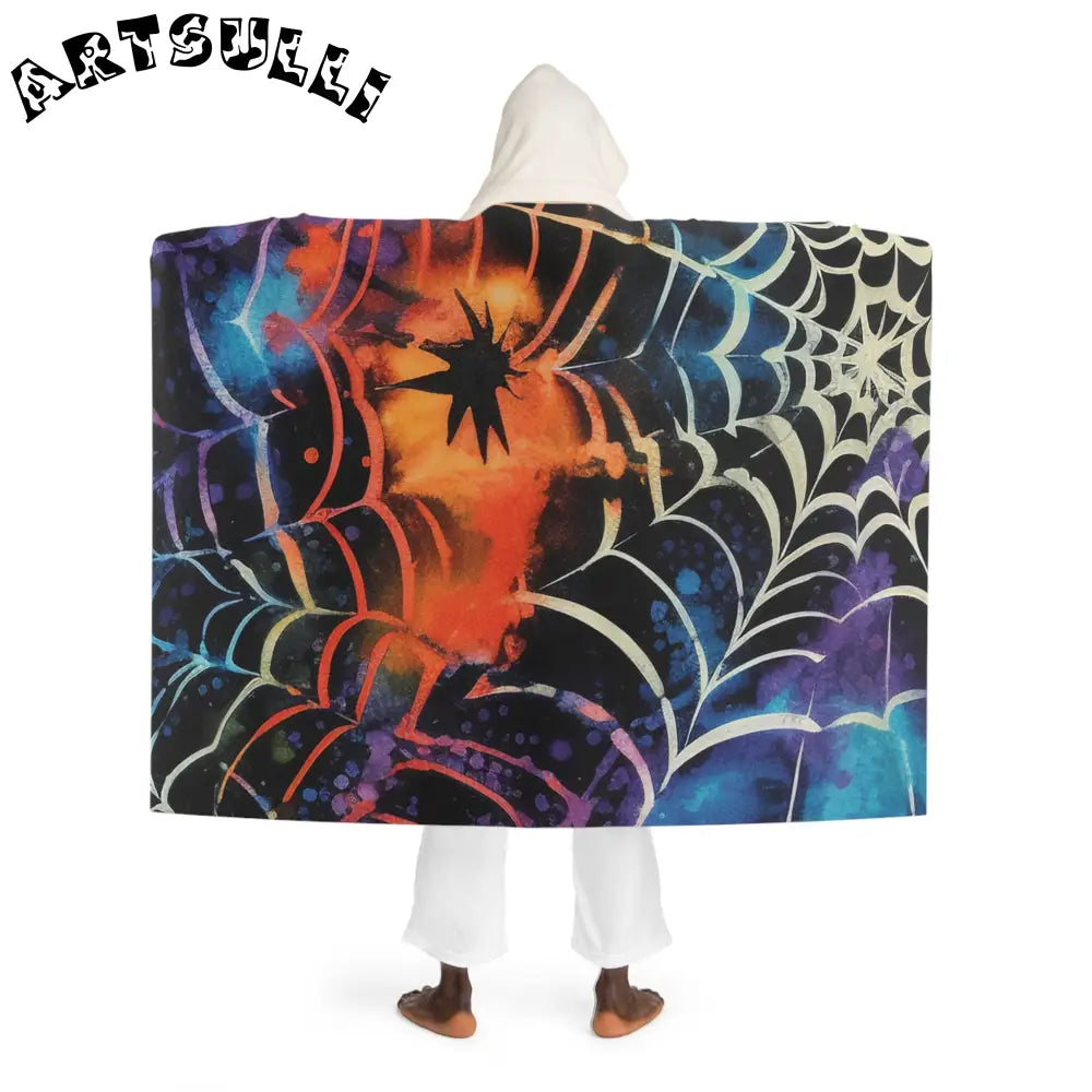 JAKKOUTTHEBXX Reversible Spiderweb Hooded Fleece Blanket 2025