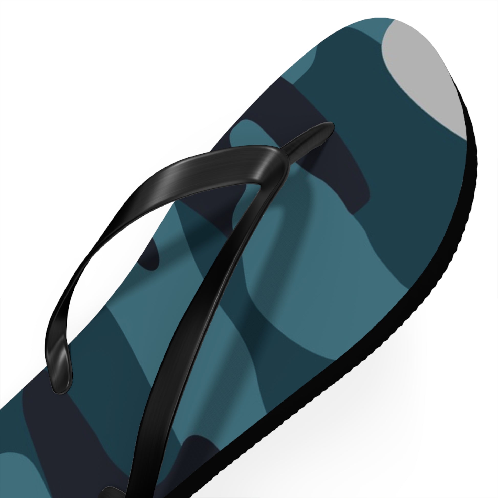 Blue Camouflage Flip Flops, Artsulli - Art is Long, Life is Short, Shoes, , , , , , , 