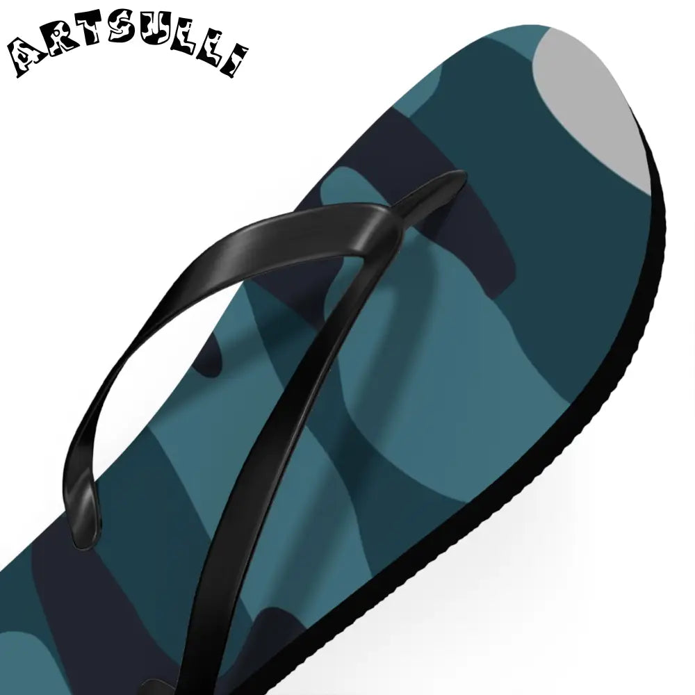 JAKKOUTTHEBXX Blue Camouflage Flip Flops JAKKOUTTHEBXX Artsulli