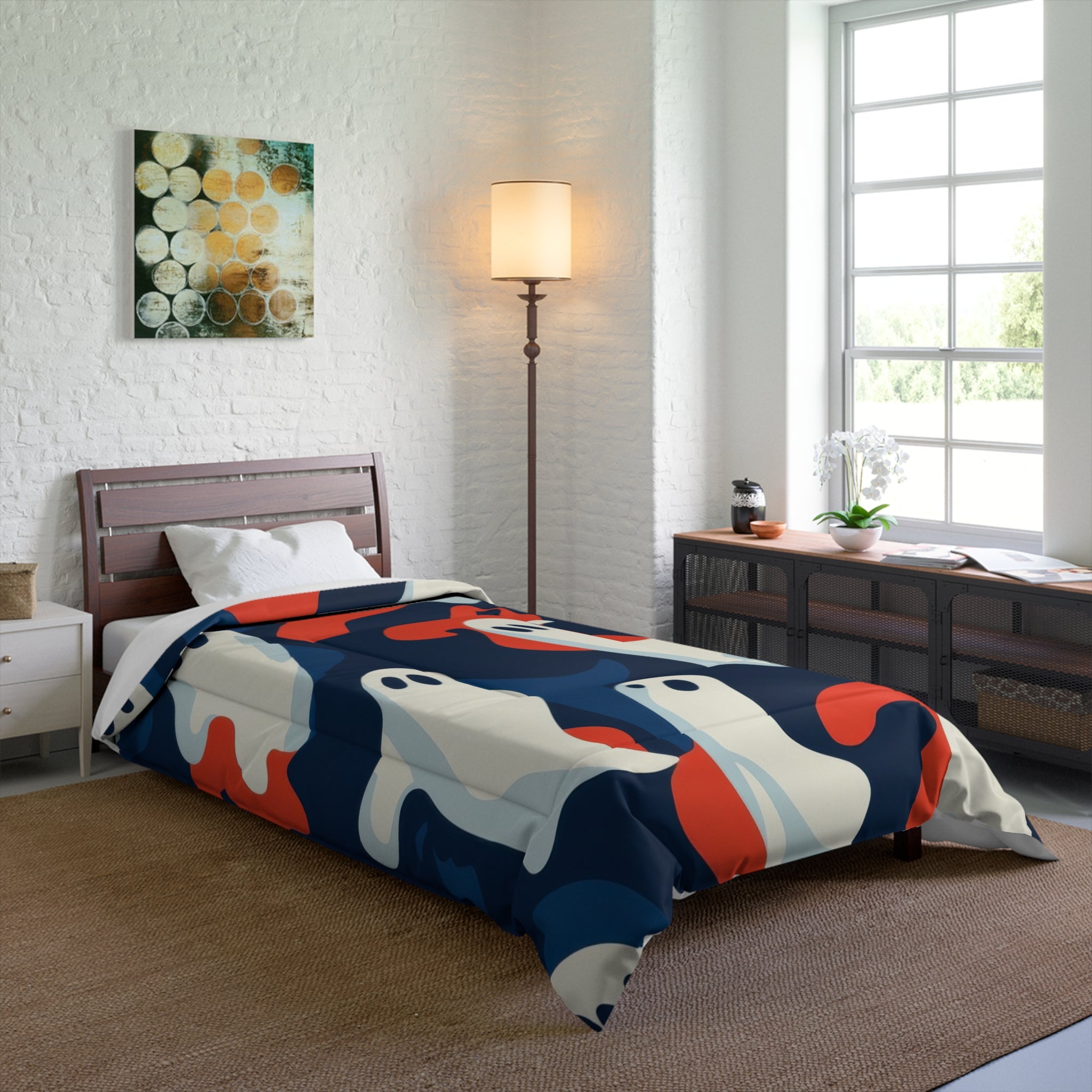 Camo Ghosts Comforter, Artsulli - Art is Long, Life is Short, Home Decor, , , , , , , 