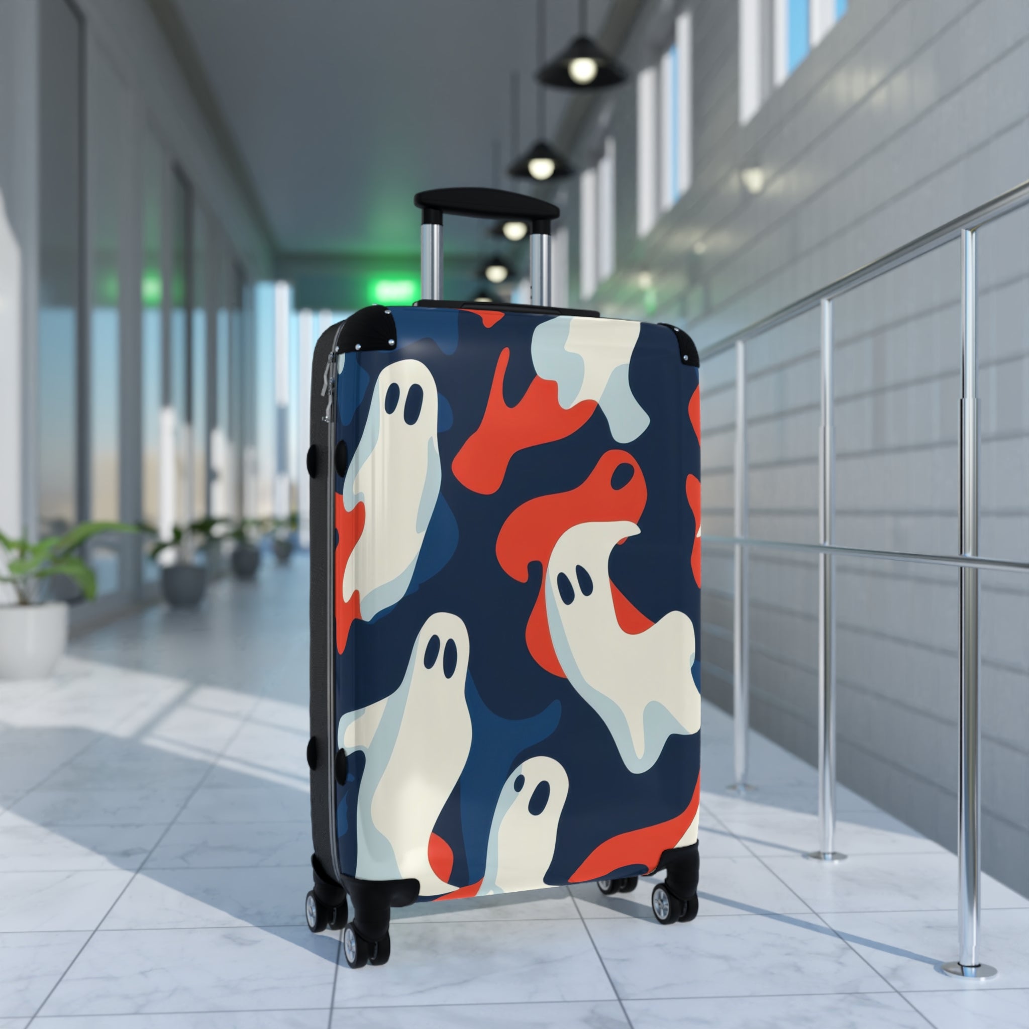 Camo Ghosts Suitcase, Artsulli - Art is Long, Life is Short, Bags, , , , , , , 