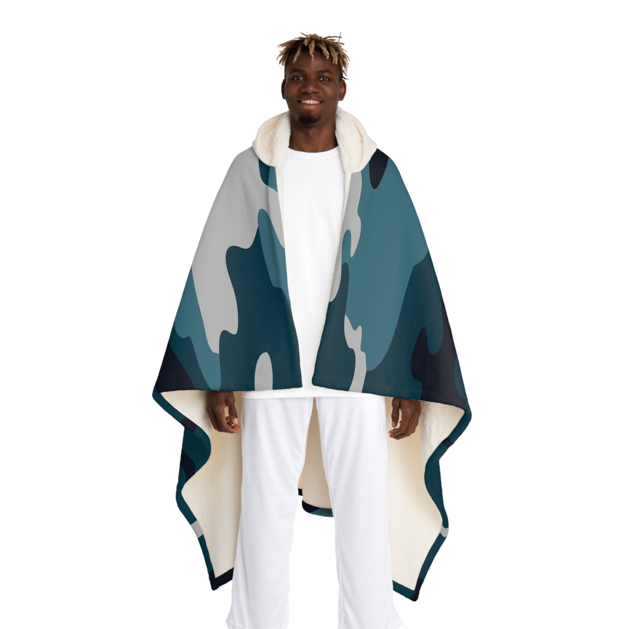 Hooded Sherpa Fleece Blanket, Artsulli - Art is Long, Life is Short, All Over Prints, Size, One size, Color, Cream, , , 61540814796979