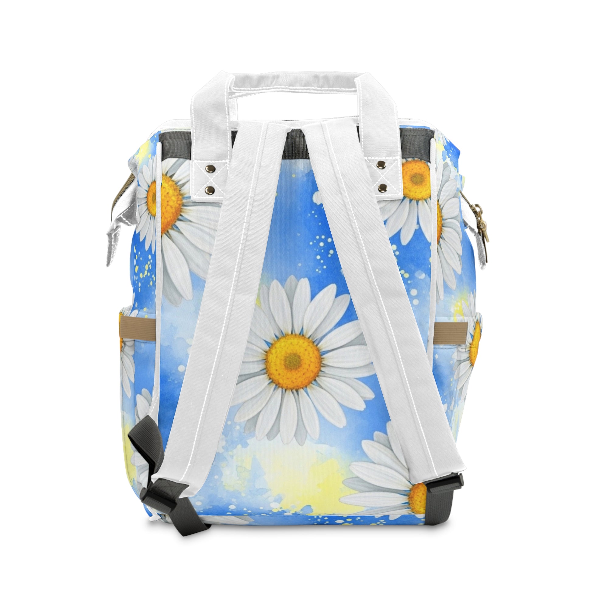 Daisies Multifunctional Diaper Backpack, Artsulli - Art is Long, Life is Short, Bags, , , , , , , 