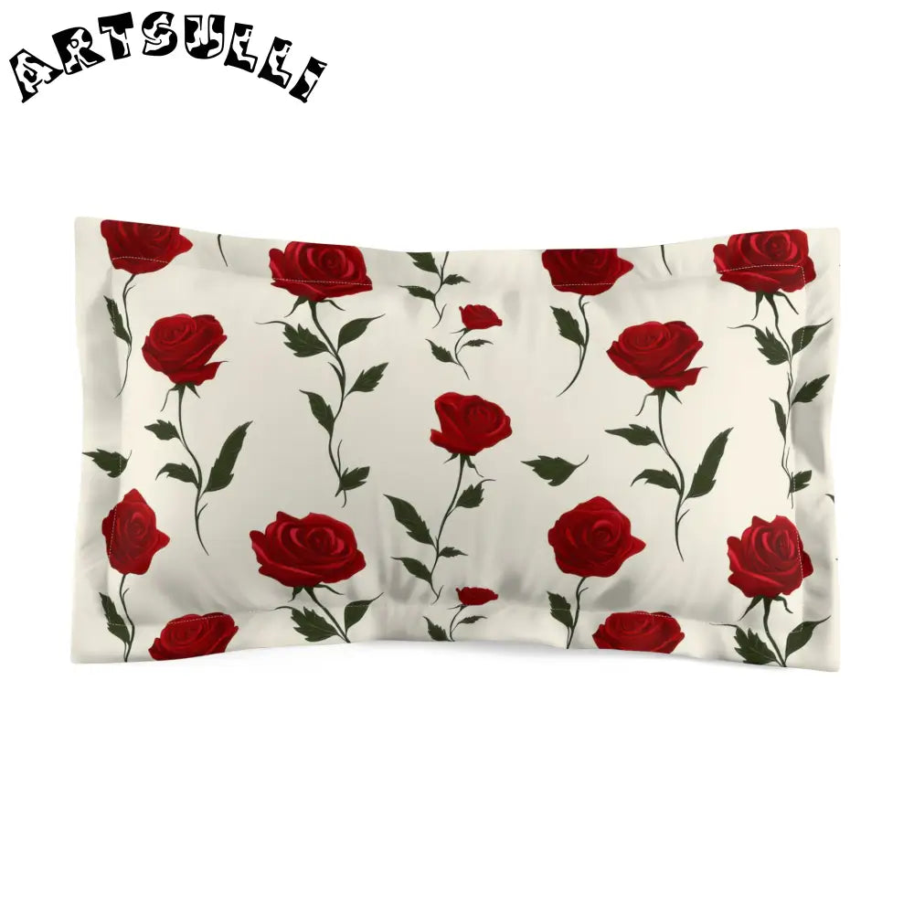 JAKKOUTTHEBXX Red Roses Microfiber Pillow Sham JAKKOUTTHEBXX