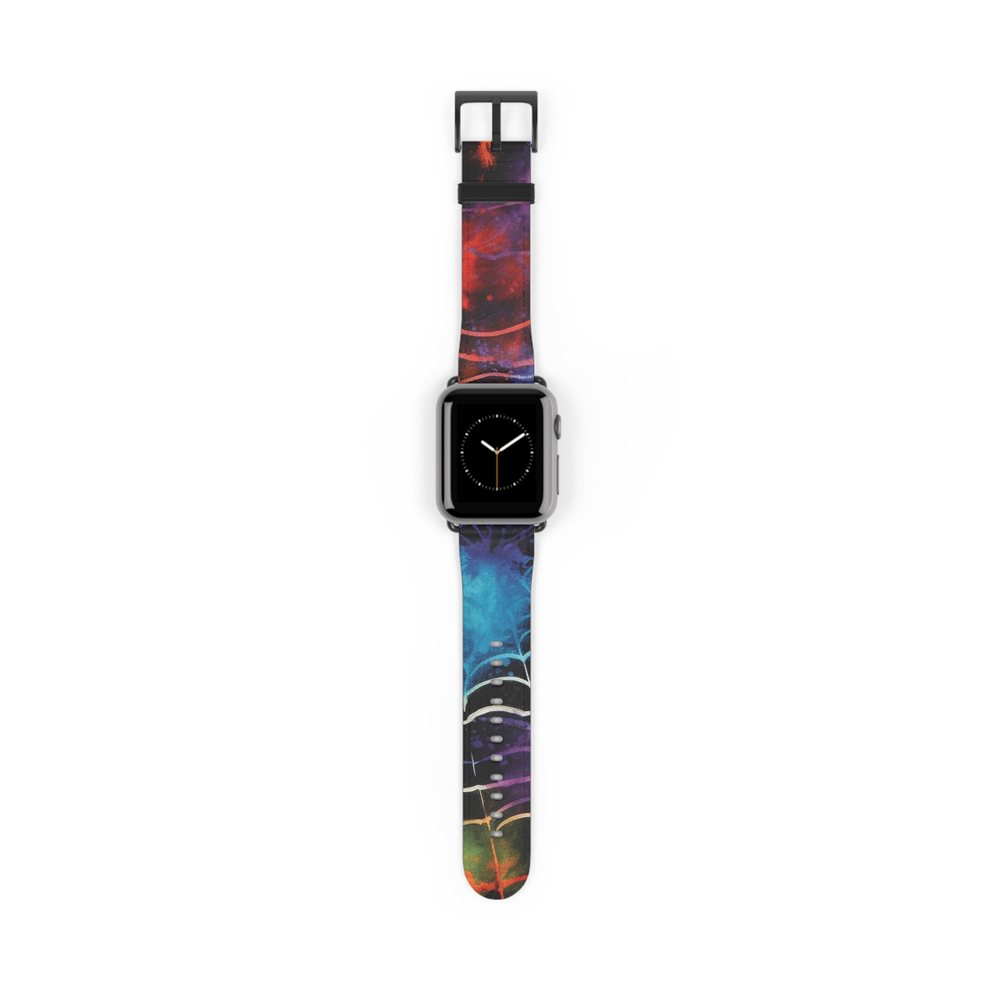 Spider Web Tie Dye II Watch Band, Artsulli - Art is Long, Life is Short, Accessories, Size, 38 - 41 mm, Color, Black Matte, , , 13756953767212633282
