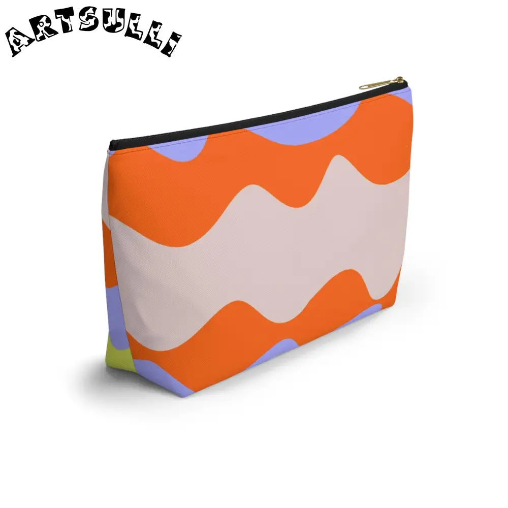 JAKKOUTTHEBXX Waves Red and Blue Accessory Pouch w T-bottom