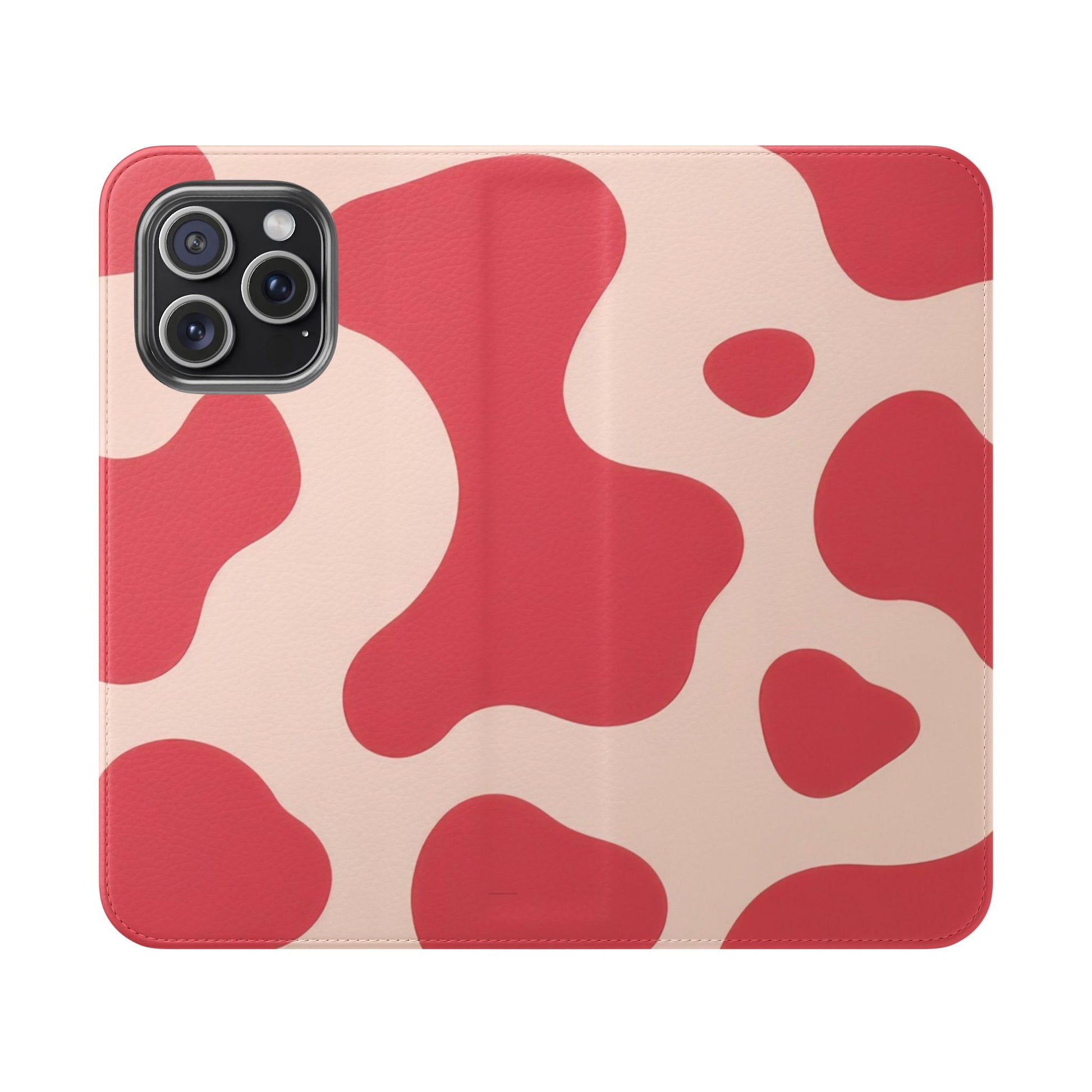 Red Jungle Cow Flip Cases, Artsulli - Art is Long, Life is Short, Phone Case, Size, iPhone 15 Pro Max, , , , , 46233937677327521964