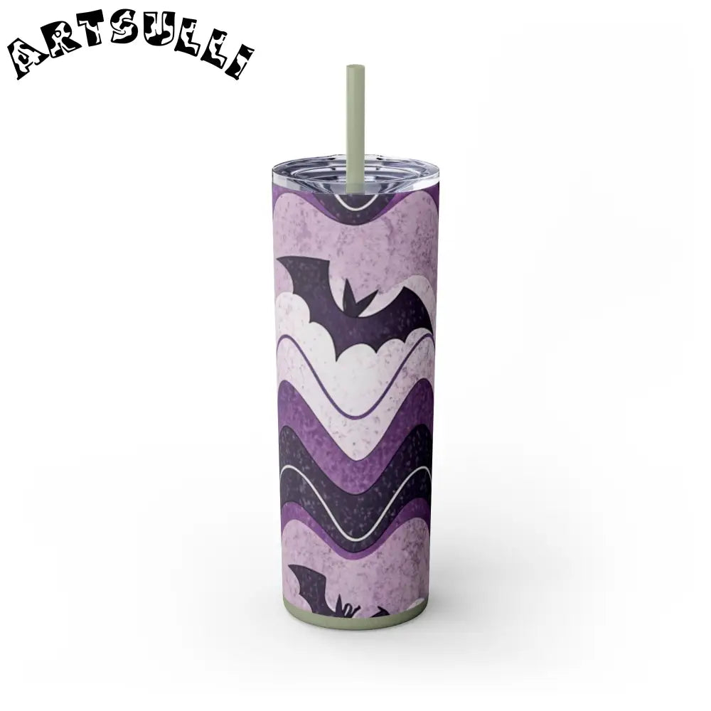 JAKKOUTTHEBXX Bat Wave Skinny Tumbler with Straw 20oz JAKKOUTTHEBXX