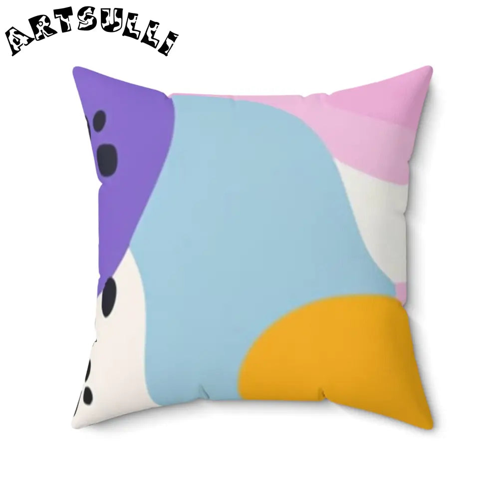 JAKKOUTTHEBXX Colorful Abstract Dots and Shapes Spun Polyester