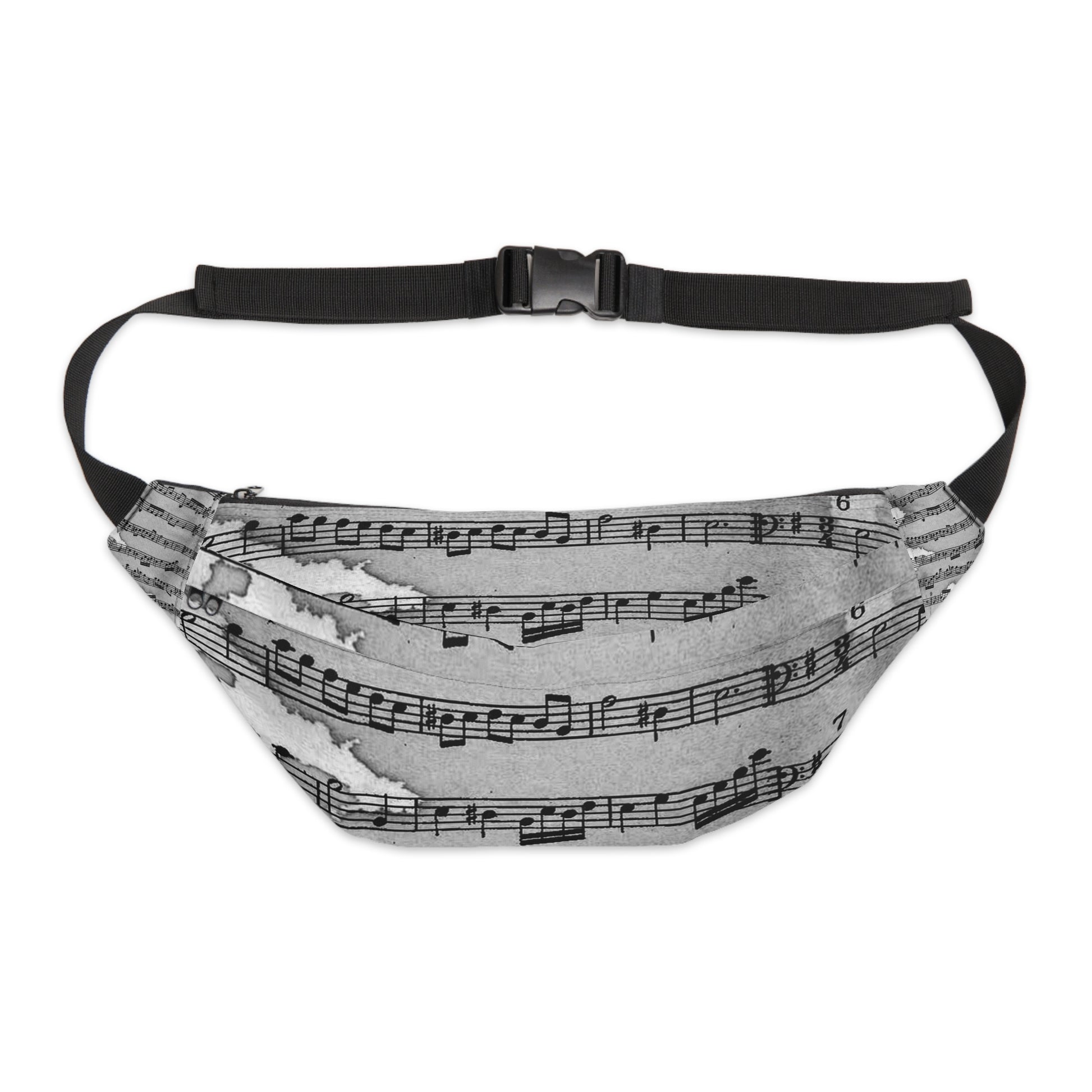 Drip Spill Type Beat Sheet Music Black Large Fanny Pack, Artsulli - Art is Long, Life is Short, Bags, Size, 8" × 9" × 4'', , , , , 13744852836069065788