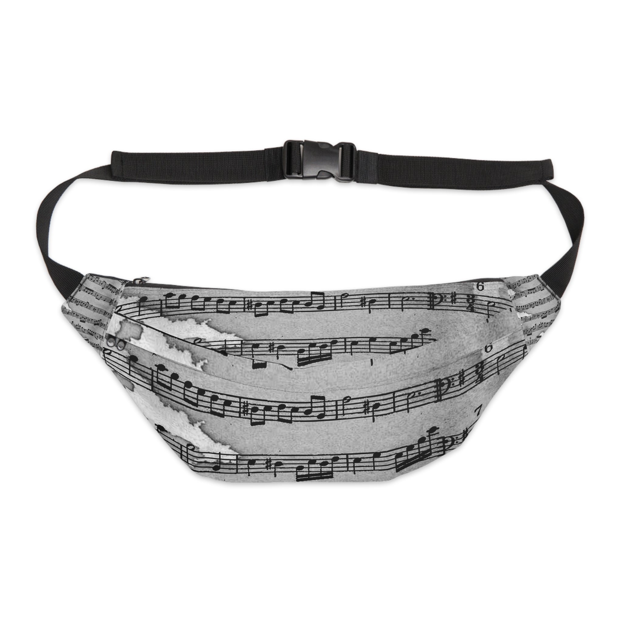 Drip Spill Type Beat Sheet Music Black Large Fanny Pack, Artsulli - Art is Long, Life is Short, Bags, Size, 8" × 9" × 4'', , , , , 13744852836069065788