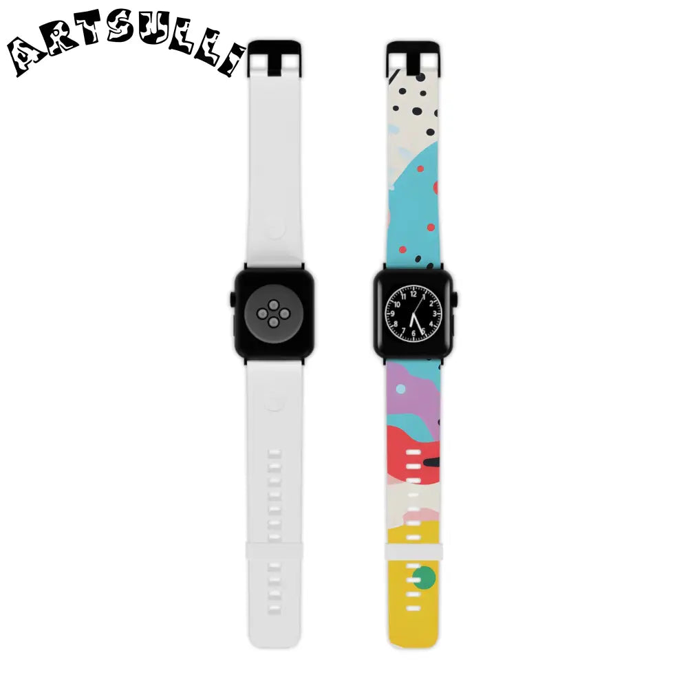 JAKKOUTTHEBXX Colorful Abstract Shapes Surreal Watch Band for Apple