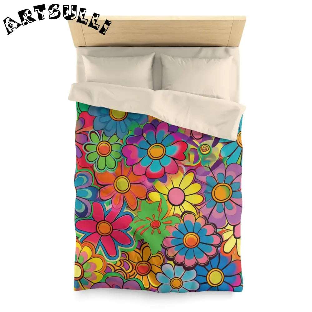 JAKKOUTTHEBXX Chromatic Daisy Dream Microfiber Duvet Cover