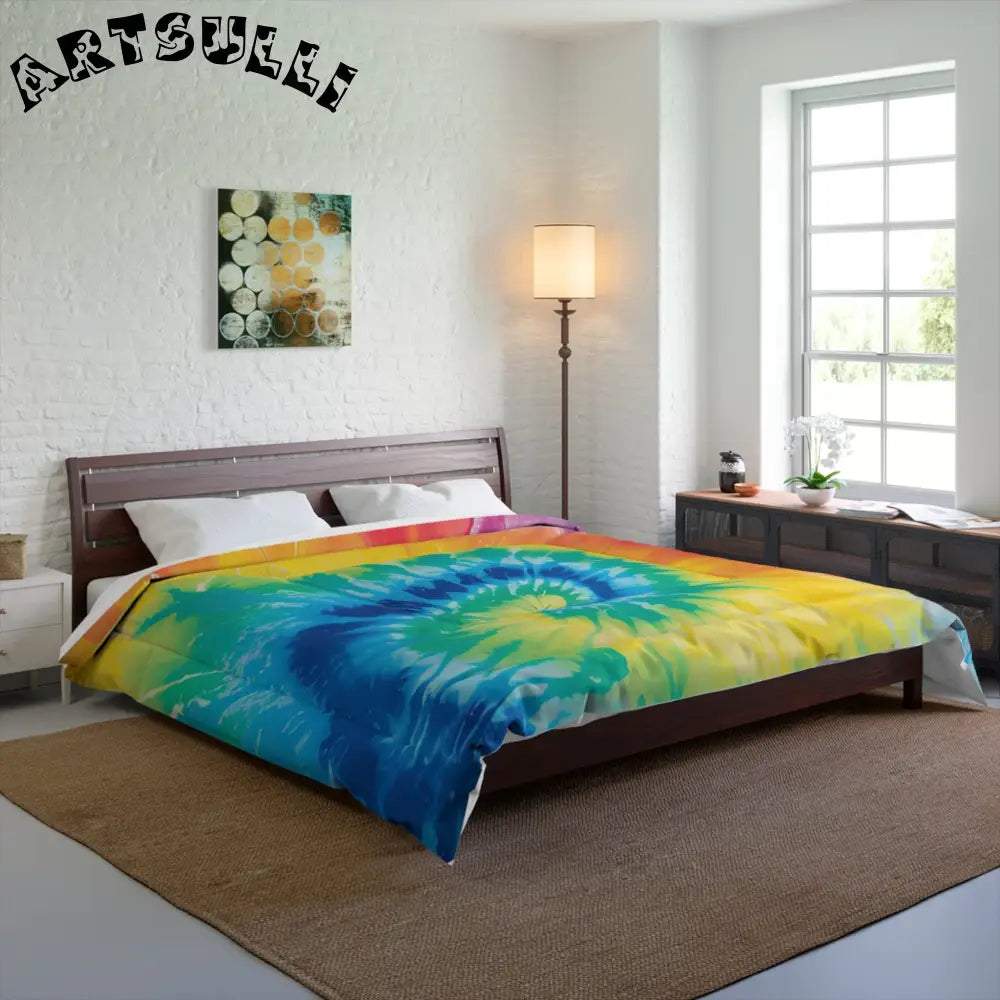JAKKOUTTHEBXX Rainbow Tie Dye Art Blanket 2025