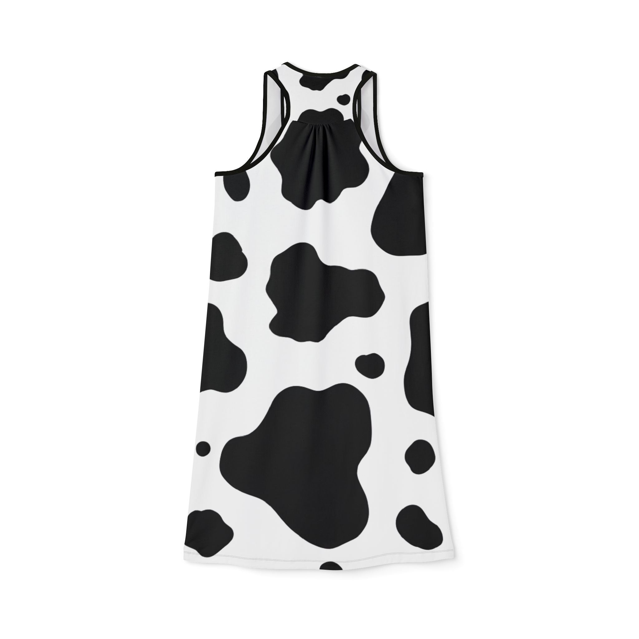 Cow Print Focus Women's Racerback Dress (AOP)