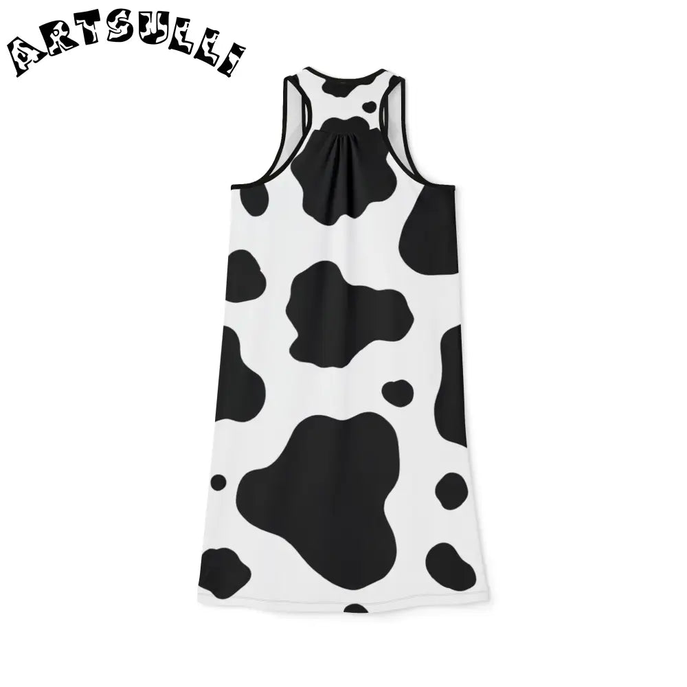 JAKKOUTTHEBXX Cow Print Tank Top Dress Comfortable Wearing Experience 2025