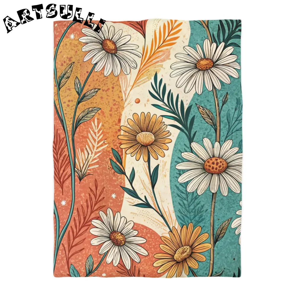 JAKKOUTTHEBXX Retro Daisy Dream Microfiber Duvet Cover JAKKOUTTHEBXX