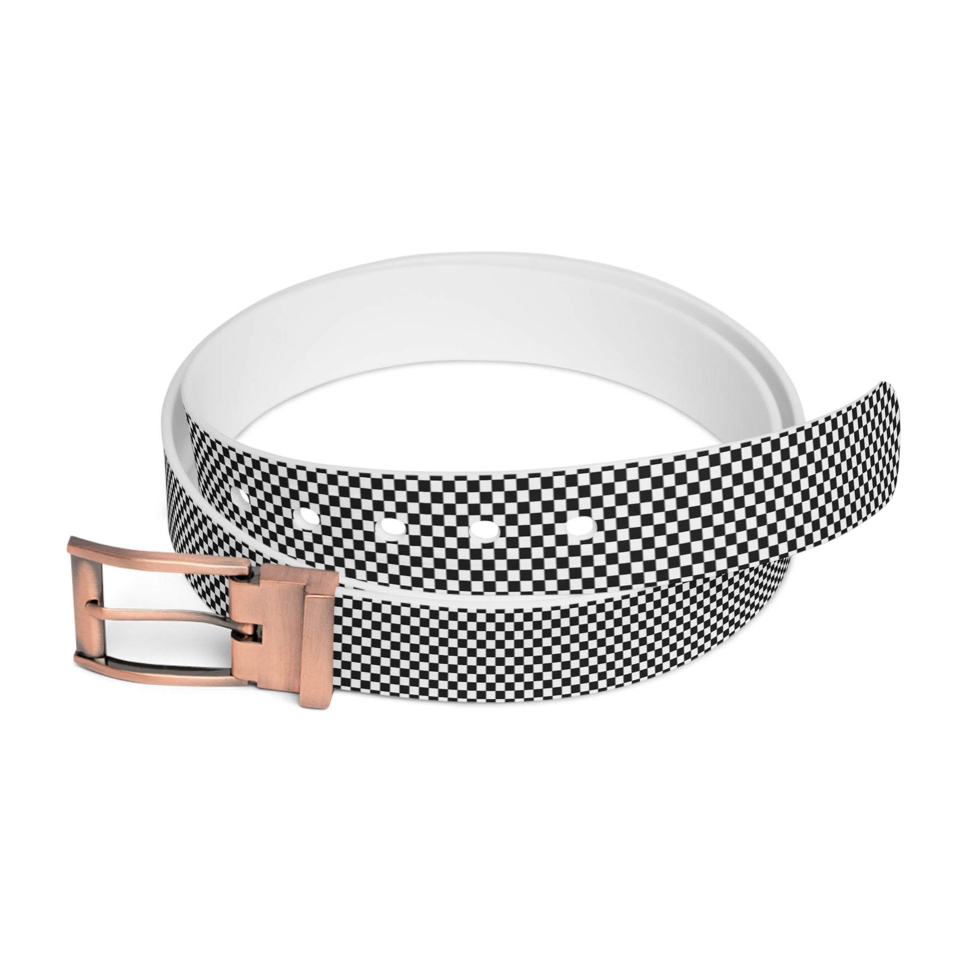 Checkerboard Black and White Belt, Artsulli - Art is Long, Life is Short, Accessories, Material, Bronze Metal, Size, 50'', , , 23399952528530