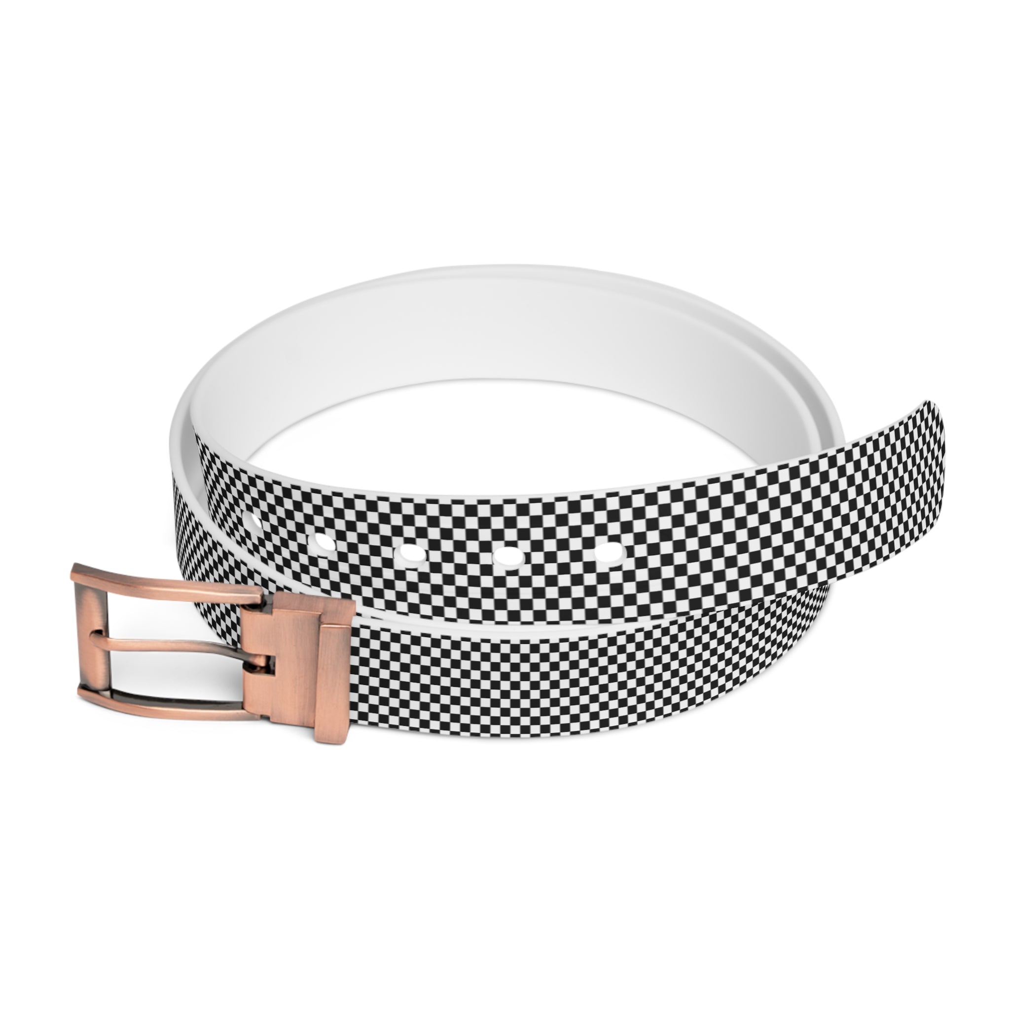 Checkerboard Black and White Belt, Artsulli - Art is Long, Life is Short, Accessories, Material, Bronze Metal, Size, 50'', , , 23399952528530