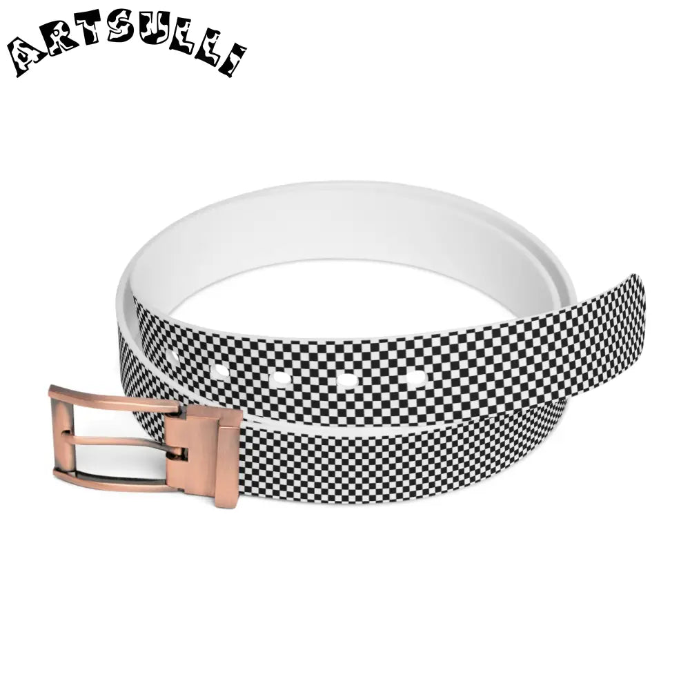JAKKOUTTHEBXX Checkerboard Black and White Belt JAKKOUTTHEBXX