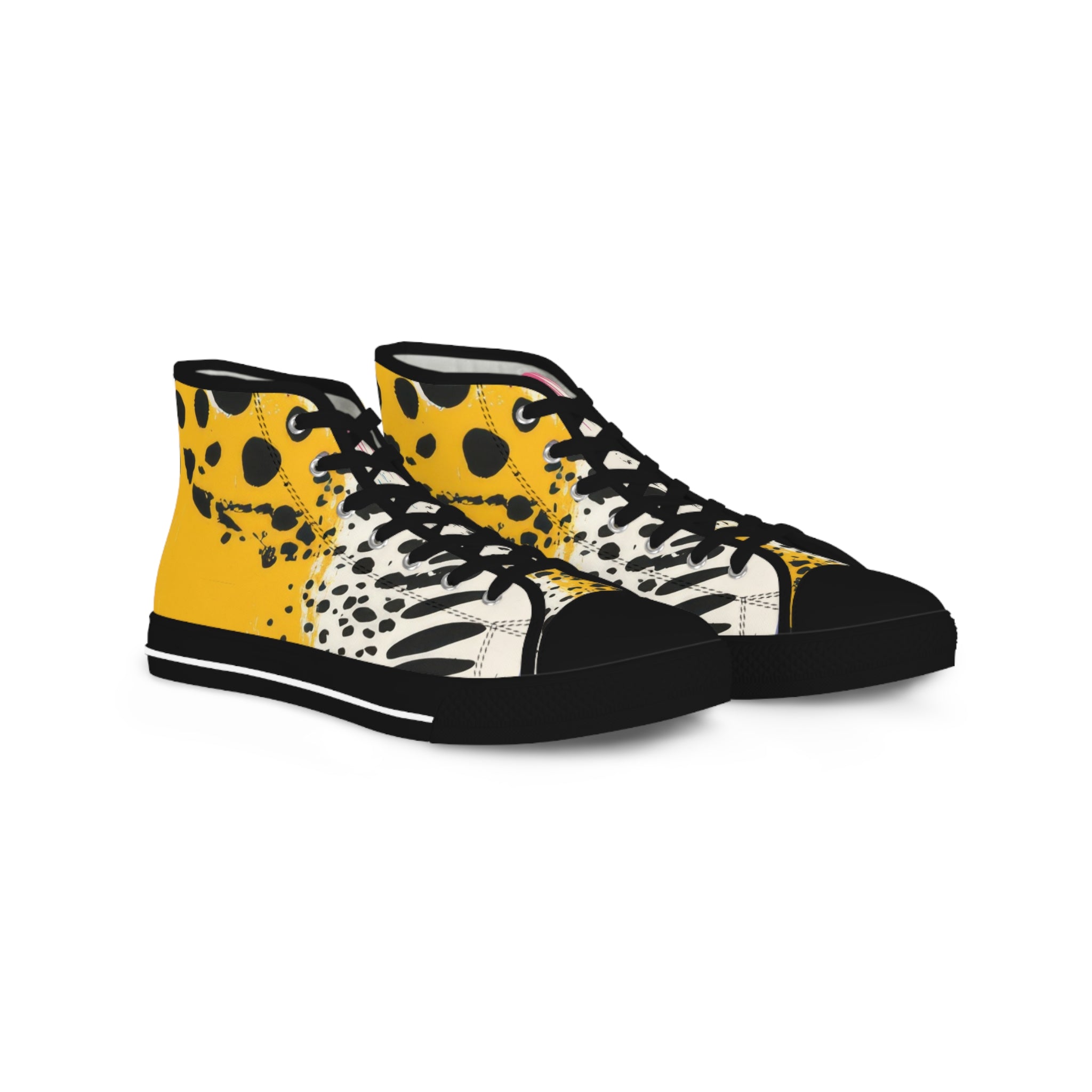 Rae Zebra Rhapsody Men's High Top Sneakers, Artsulli - Art is Long, Life is Short, Shoes, Size, US 5, Color, Black sole, , , 10028222898335